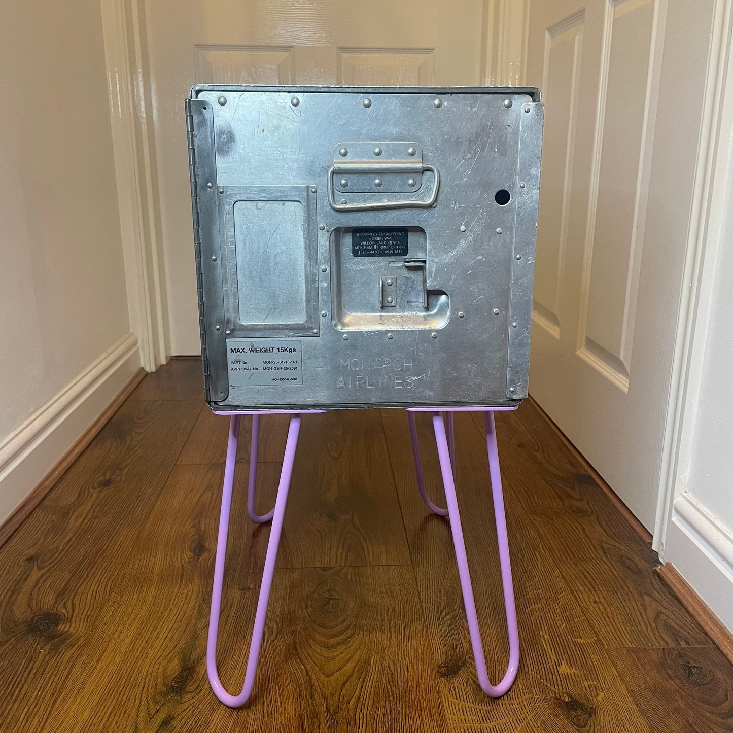 Monarch Airlines Galley Box Airways Plane Box Atlas Storage Side Table Handmade Very Rare