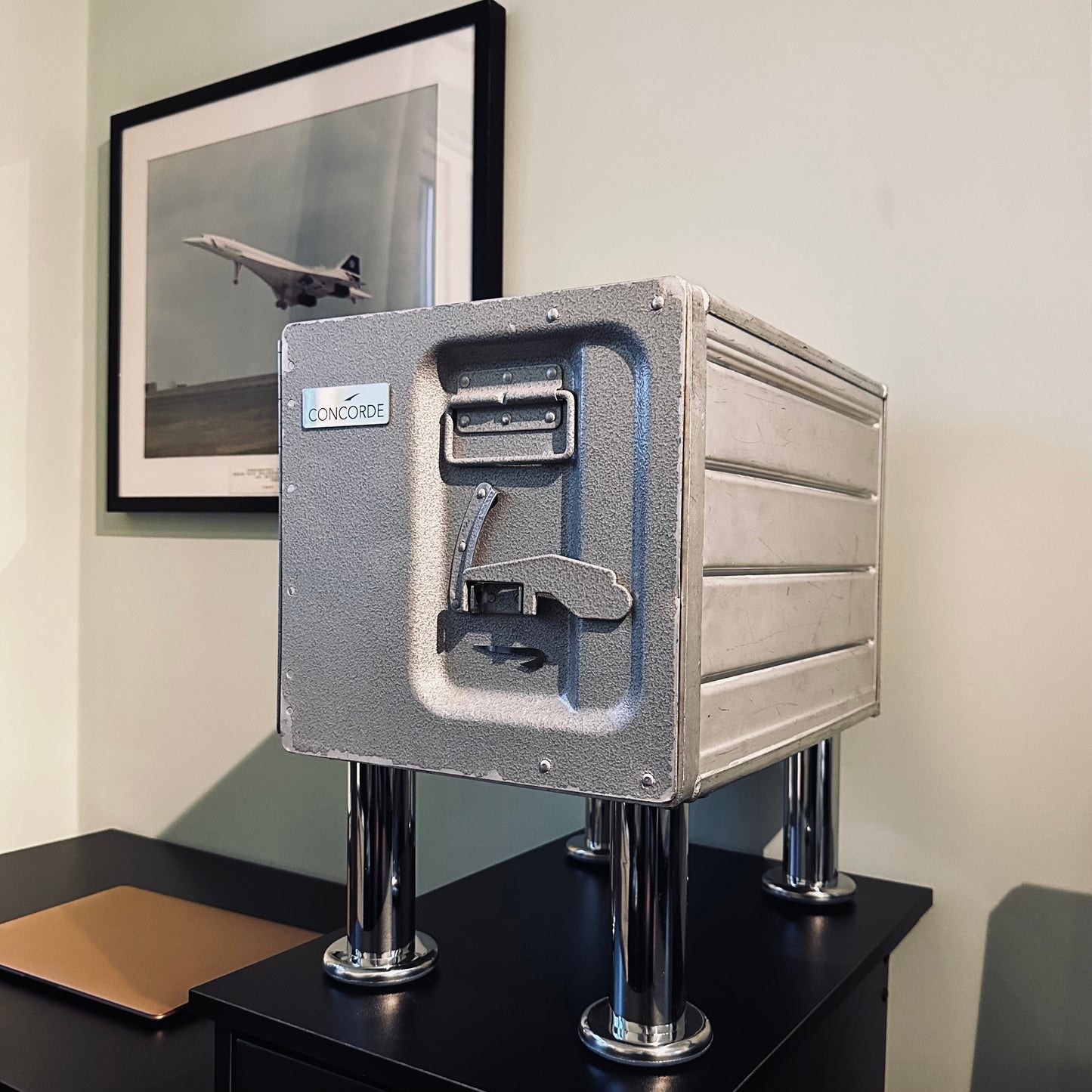 British Airways Concorde G-BOAC Galley Box Meal Cart Airline Speedbird Plane Box Atlas Storage Side Table Handmade Very Rare