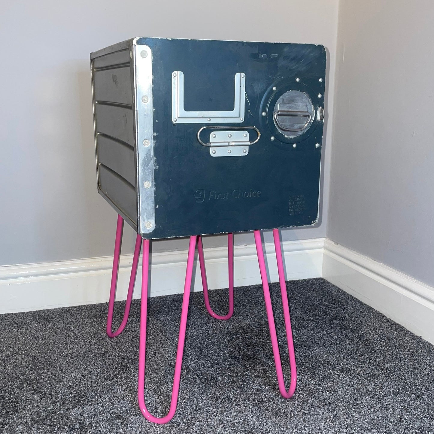 First Choice Airways Galley Box Airline Plane Box Atlas Storage Side Table Handmade Very Rare