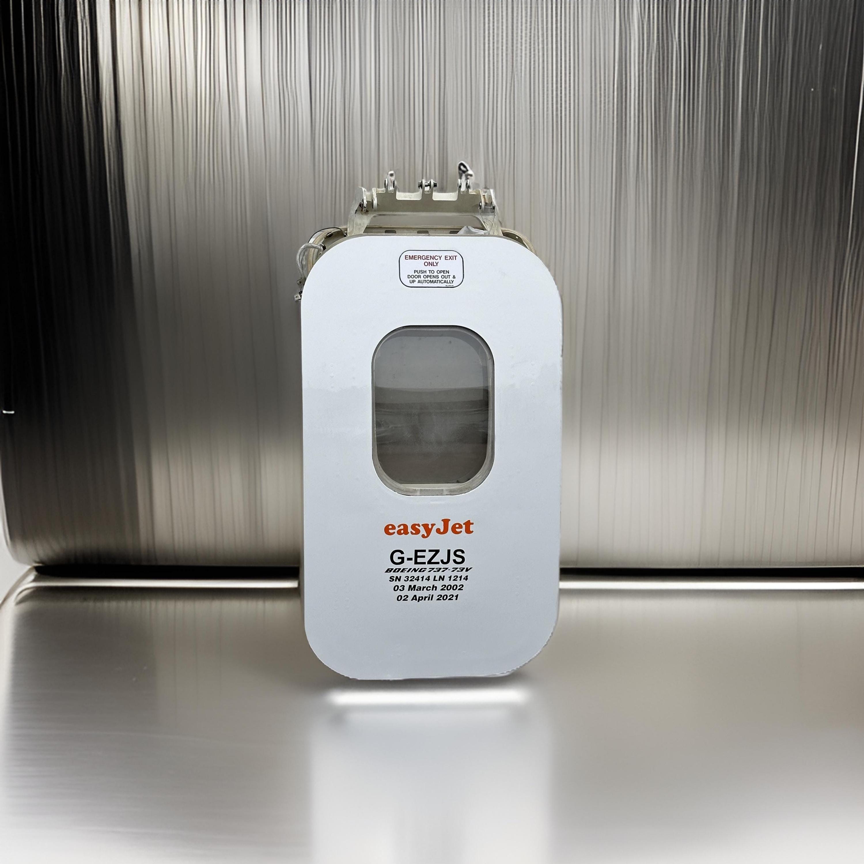 EASYJET Emergency Overwing Exit Door G-EZJS Boeing 737 737-700 f-gzts  Window gift Airline Aviation Upcycle Boeing Plane Aviator