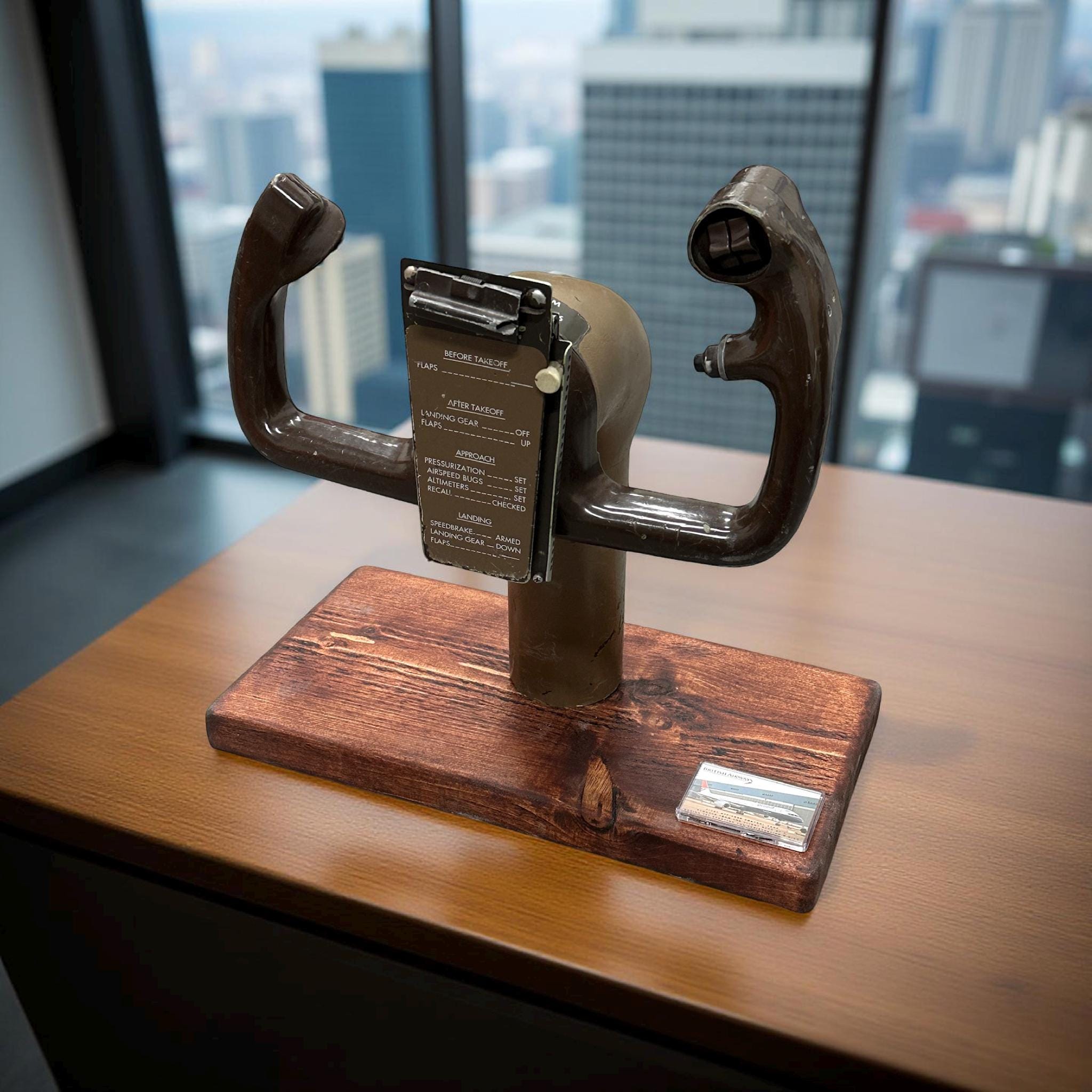 British Airways Boeing 757 First Officer Control Yoke G-BIK Oak Wood Airline Aviation Upcycle Boeing Gift Plane Aircraft Aviator DHL cargo