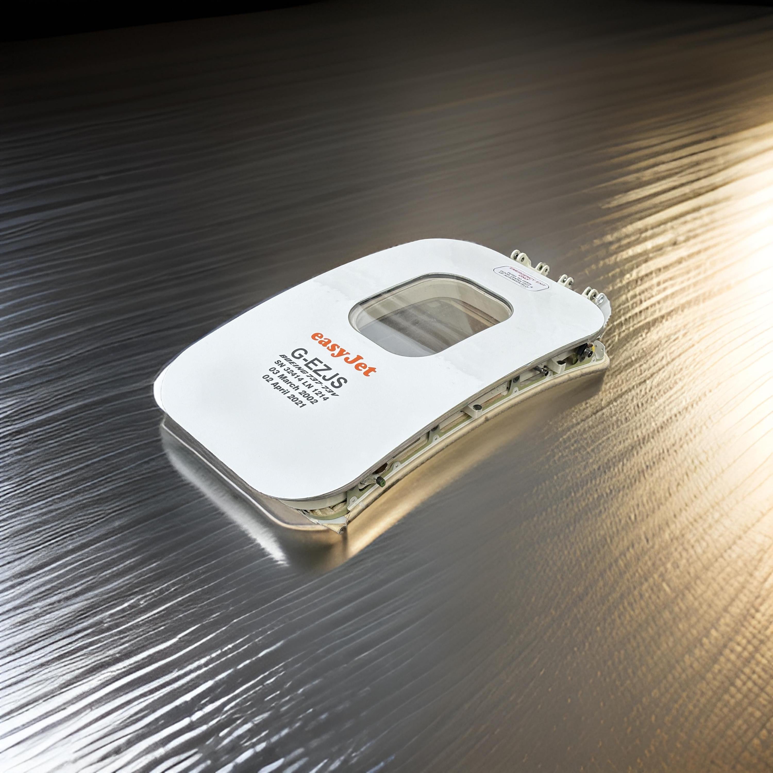 EASYJET Emergency Overwing Exit Door G-EZJS Boeing 737 737-700 f-gzts  Window gift Airline Aviation Upcycle Boeing Plane Aviator