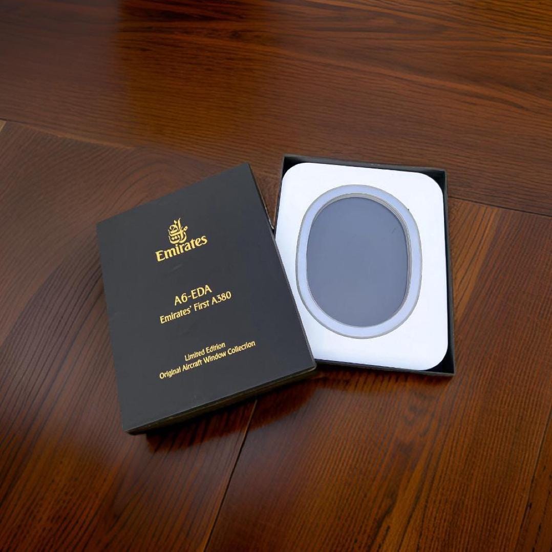 Emirates Airbus A380 A6-EDA Window Blind Airline Aviation Upcycle Boeing Gift Plane Aircraft Aviator First A380-800 Business First