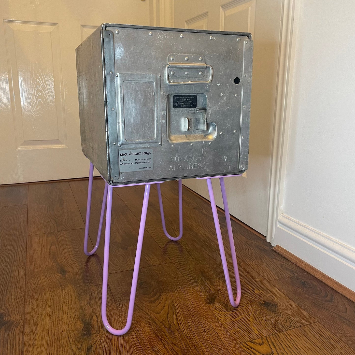 Monarch Airlines Galley Box Airways Plane Box Atlas Storage Side Table Handmade Very Rare