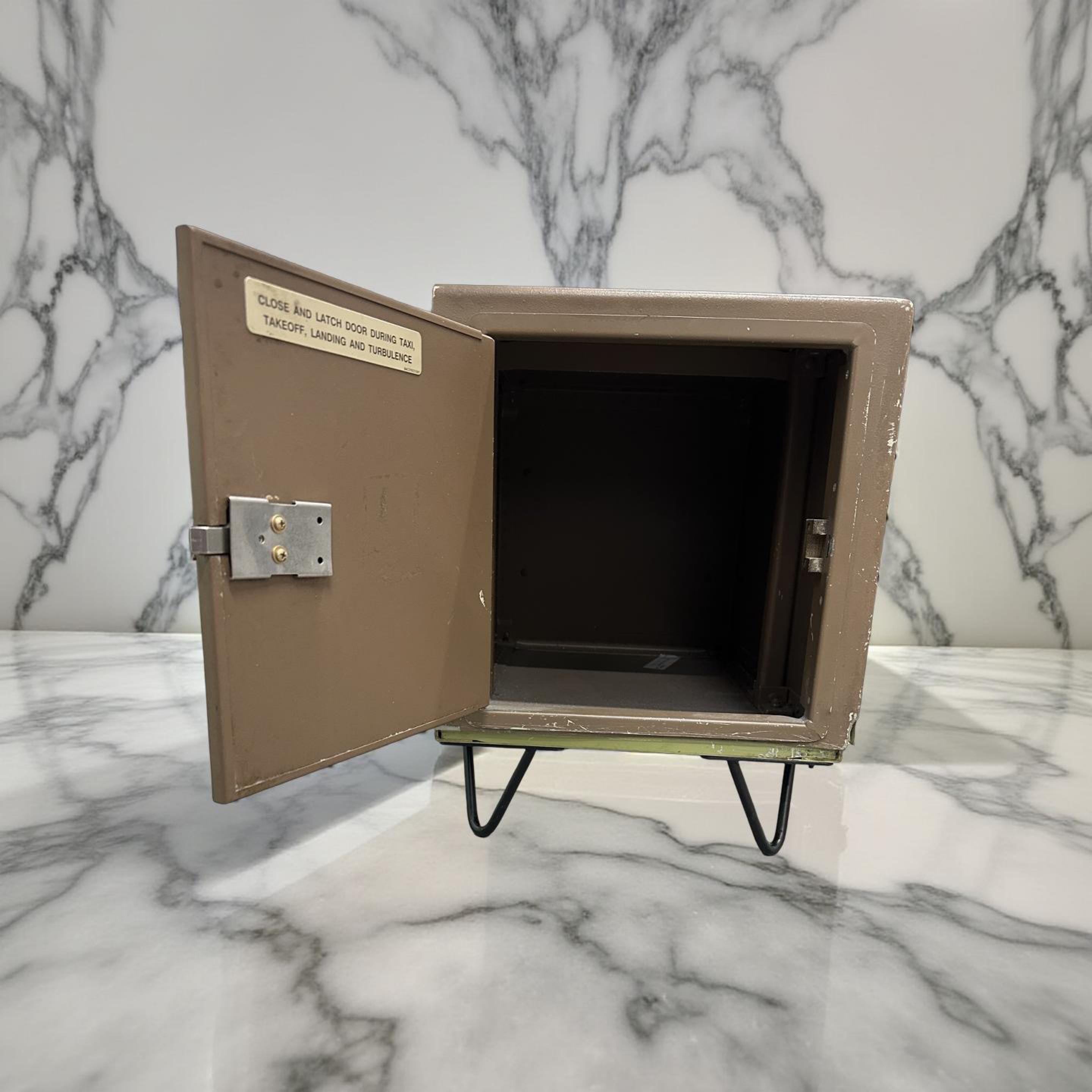 British Airways Boeing 747 G-CIVV Observer Pilot Seat Box Upcycled Box Side Table Heathrow Pilot Captain First Officer Jumbo Jet Queen Skies