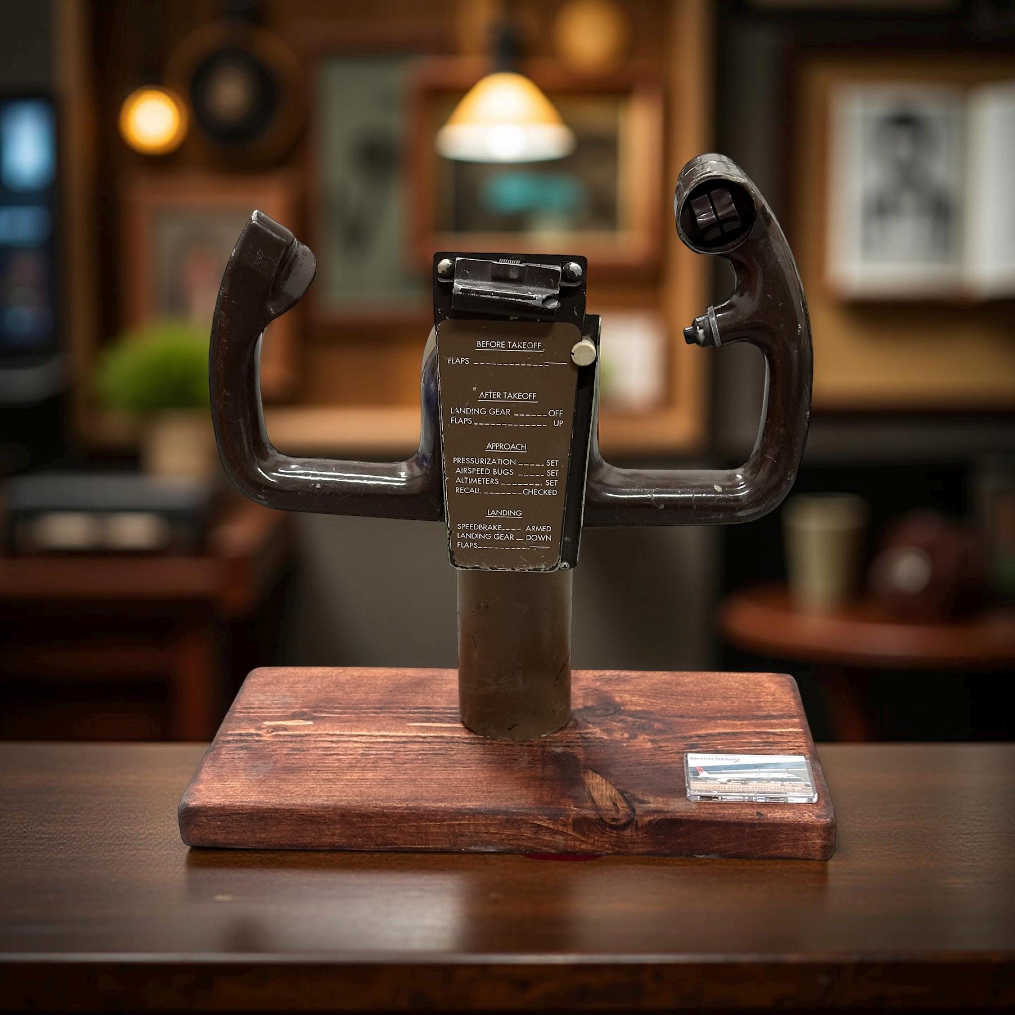 British Airways Boeing 757 First Officer Control Yoke G-BIK Oak Wood Airline Aviation Upcycle Boeing Gift Plane Aircraft Aviator DHL cargo