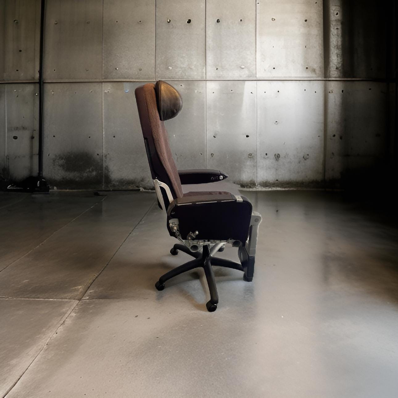 Virgin Atlantic Boeing 747 G-VXLG Bulkhead Premium Economy Upcycled Office Desk Chair Captain Officer