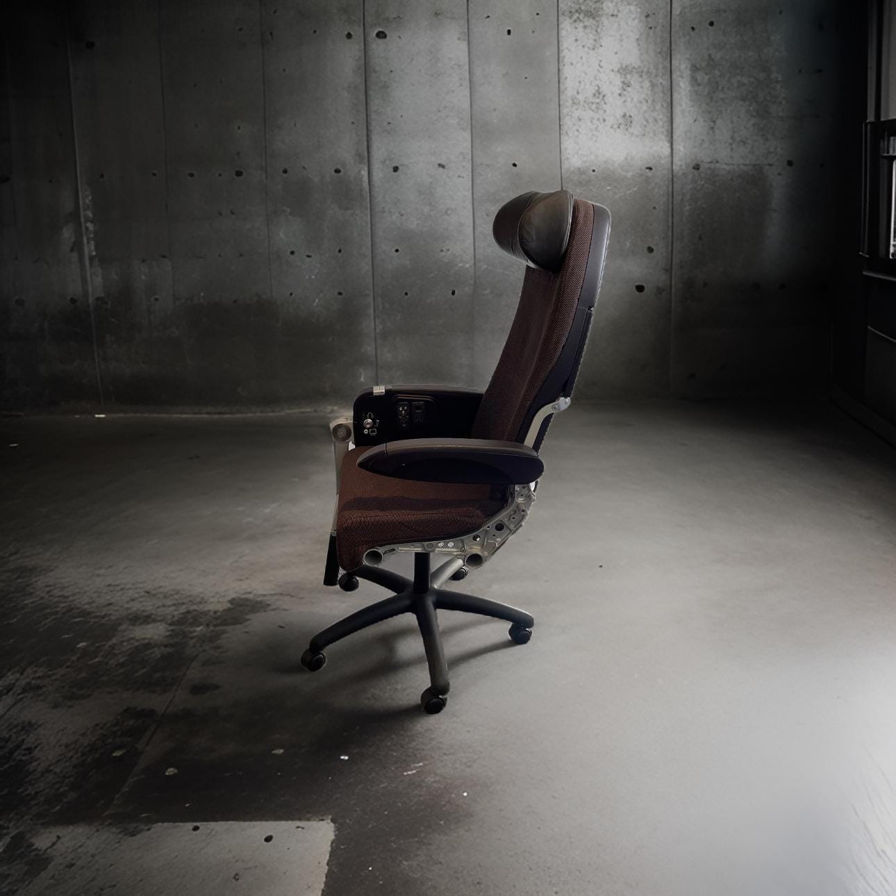 Virgin Atlantic Boeing 747 G-VXLG Bulkhead Premium Economy Upcycled Office Desk Chair Captain Officer