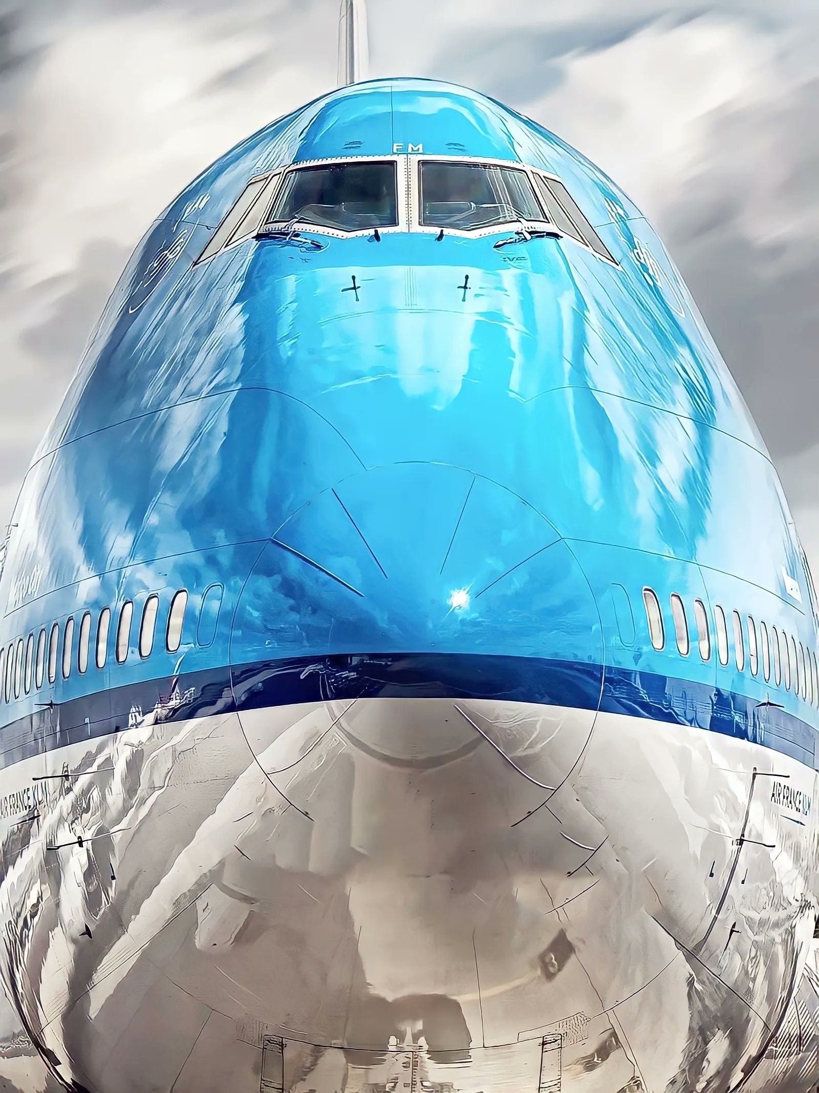 KLM Royal Dutch Airlines Boeing 747 PH-BFG Fuselage Cut Luggage Tag Keychain Keyring Plaque  Collectible Airbus Pilot gift 737 787 777 Ams