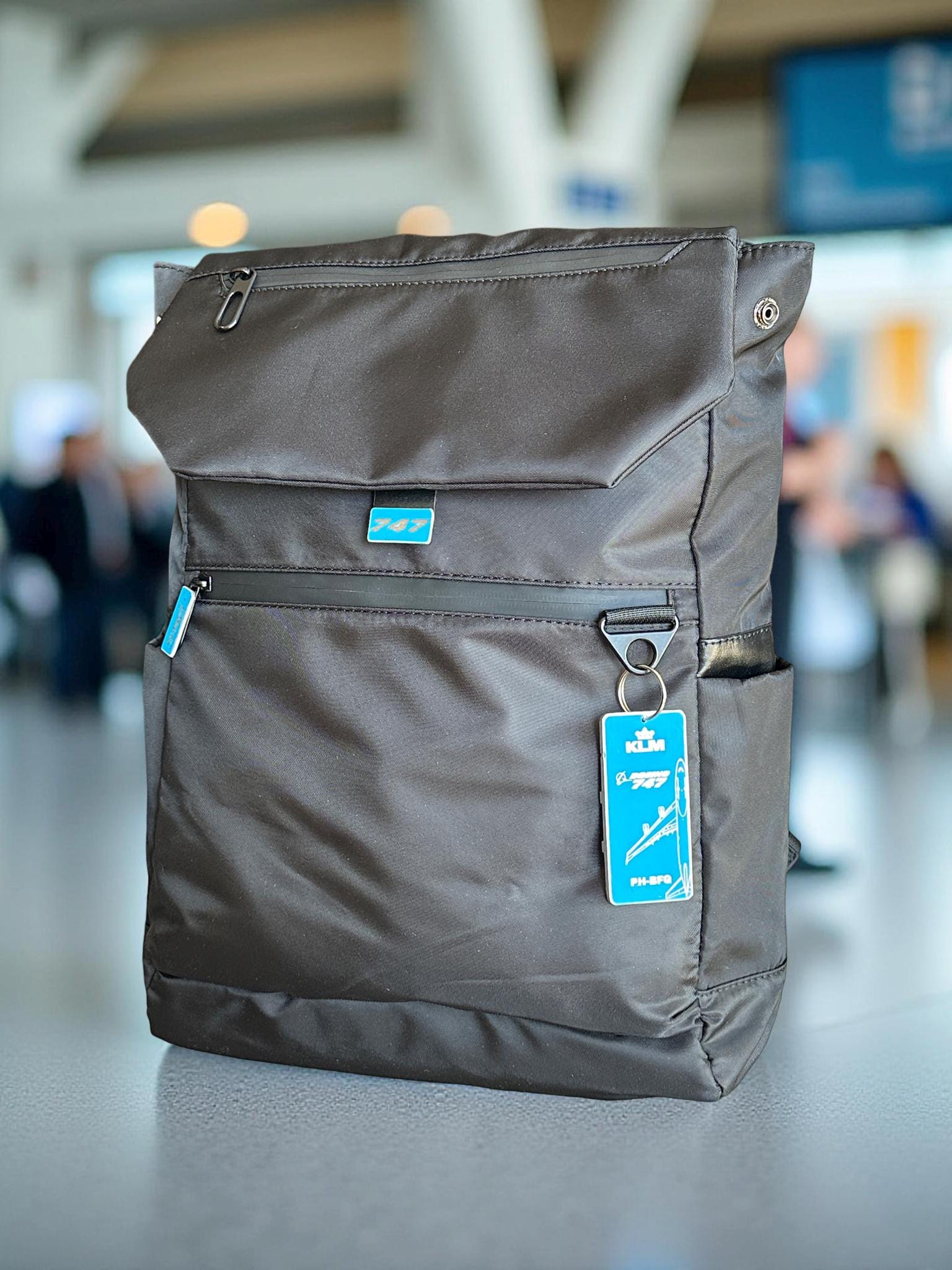 KLM Royal Dutch Airlines Boeing 747 Bag PH-BFG Fuselage Cut Backpack Traveller Luxury Jet setter enthusiast birthday gift nl Rucksack