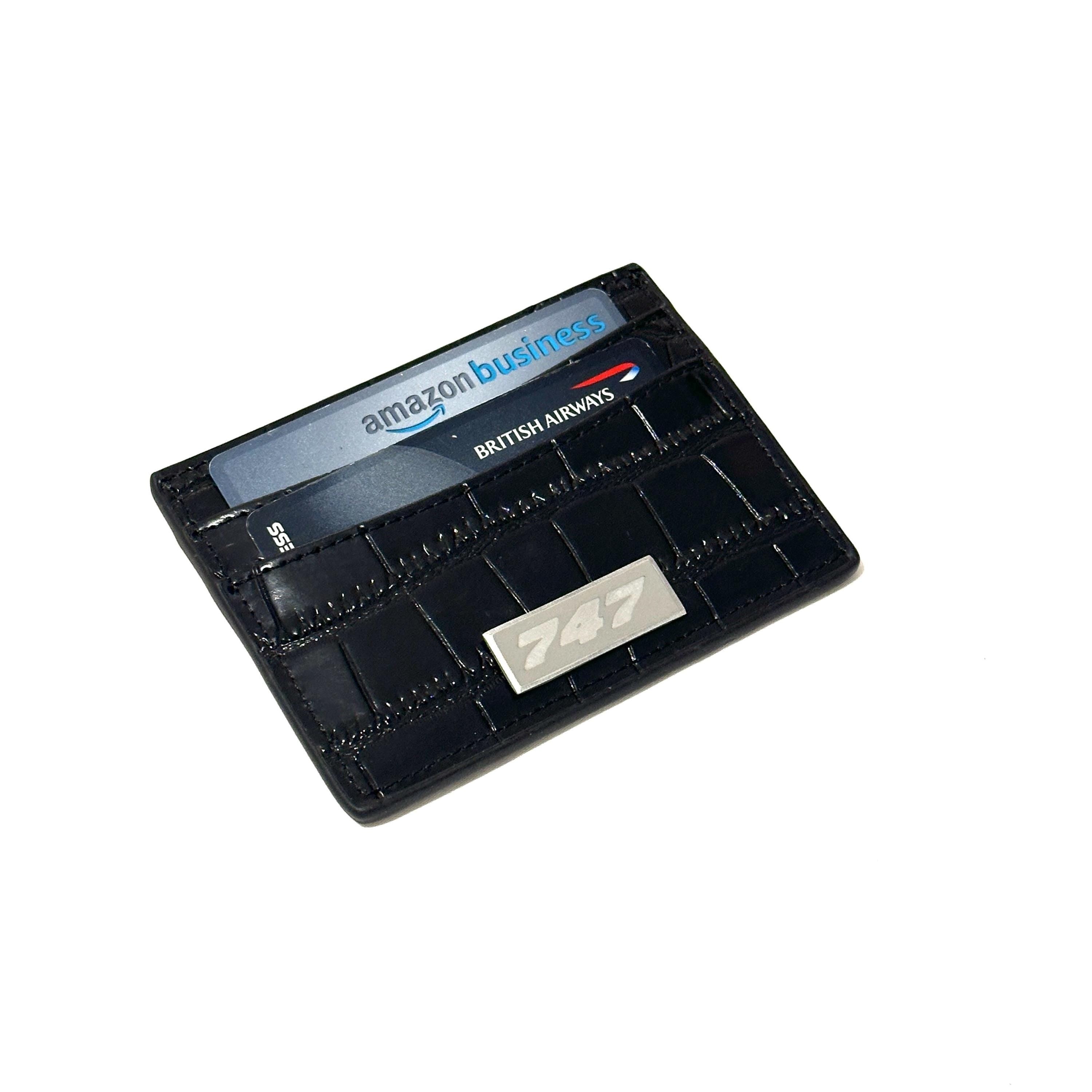 The Boeing 747 Fuselage Card Holder British Airways Upcycled Money Credit Card Gift Genuine Leather Croc Pilot Traveller Pilot G-BYGC