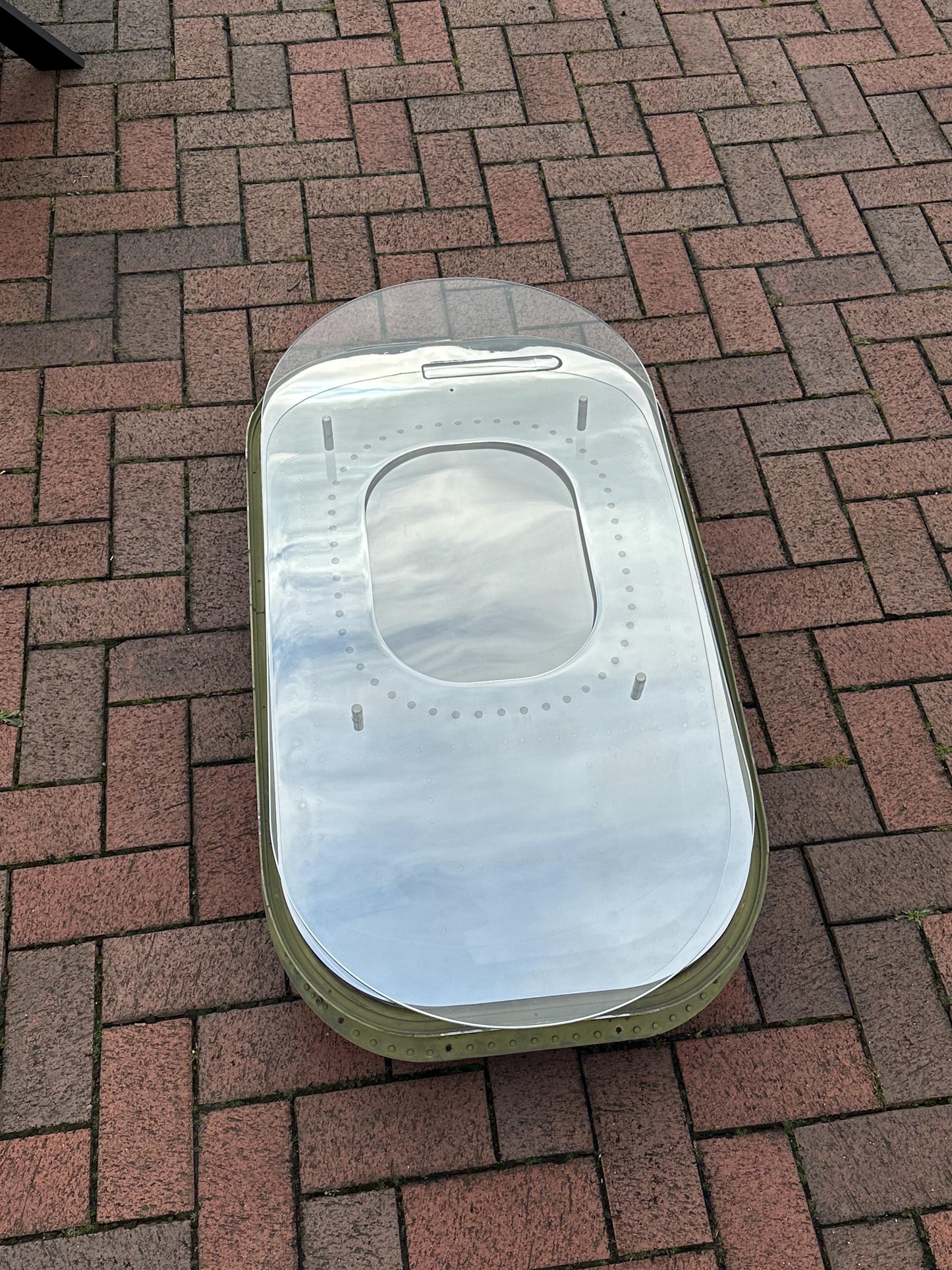 Boeing 717 MD95 Emergency Overwing Exit Door Turkmenistan Airlines Ez-A106 Coffee Table gift Airline Aviation Upcycle mirror Plane Aviator