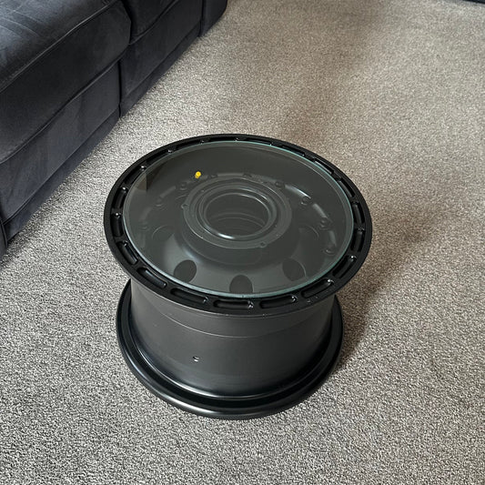 Bae 146 Aircraft Main Wheel Landing Gear Coffee Side Table With Bearings Upcycled airbus boeing speedbird concorde raf mod