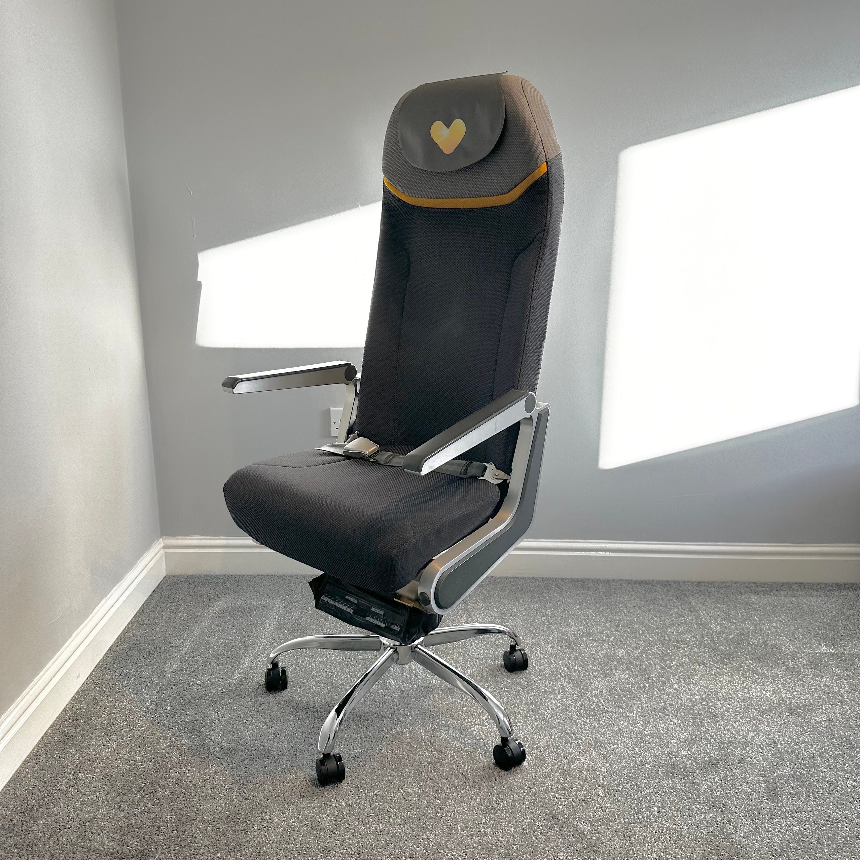 Thomas Cook Airbus A330 G-MLJL upcycled office desk chair Boeing aviator pilot  Flight deck long haul