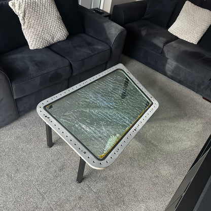Boeing 737 Captains Side Cockpit Windscreen Coffee Table fuselage Airline Aviation Upcycle Boeing Gift Plane Aircraft Aviator Pilot BA