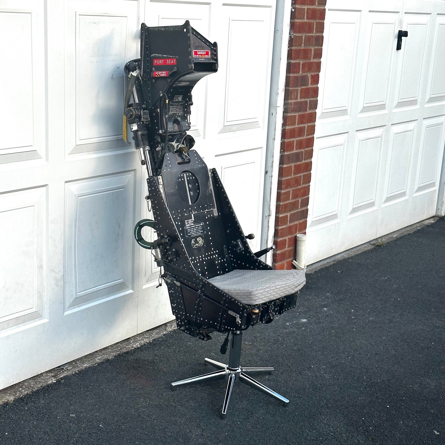 Martin Baker Mk4 Ejection Seat Port Side Desk Chair Bac Strikemaster RAF Cockpit First Officer Upcycled Office Desk Chair Captain Officer