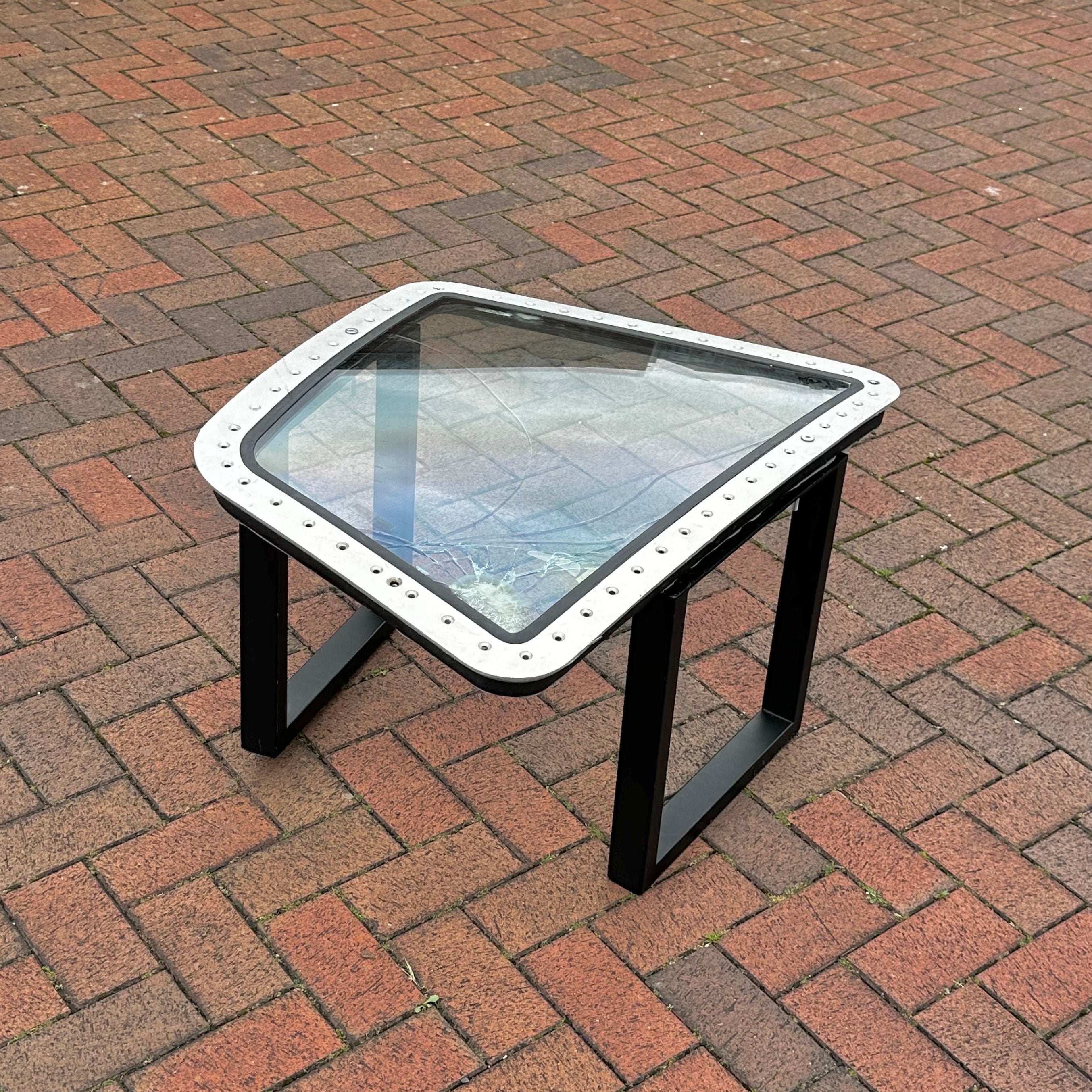 Boeing 777 Cockpit Windscreen Coffee Table fuselage Airline Aviation Upcycle Boeing Gift Plane Aircraft Aviator Pilot BA