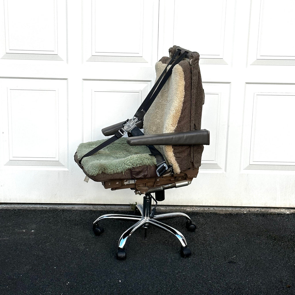 Boeing 767 Cockpit First Observer Jumpseat Upcycled Office Desk Chair Captain Officer