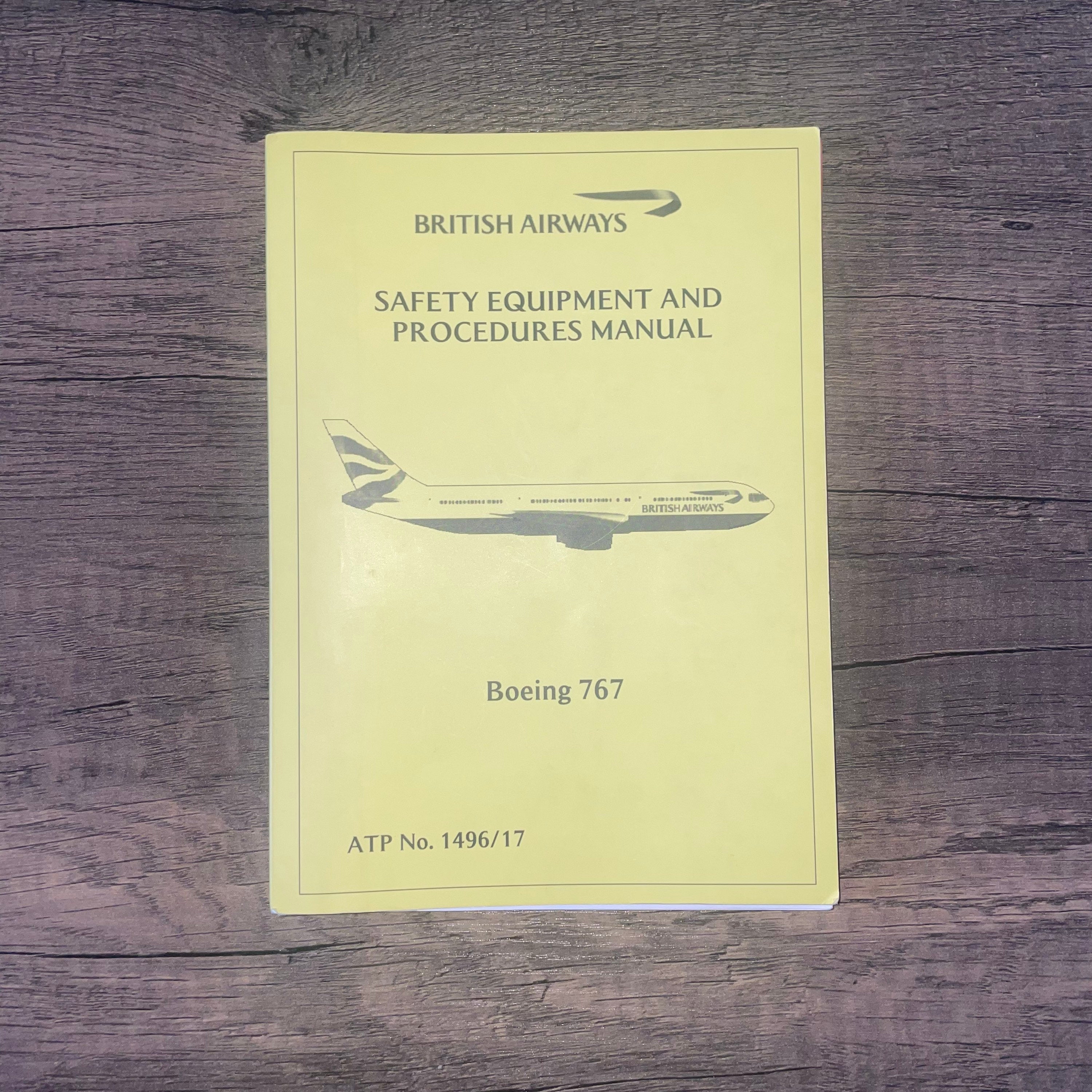 British Airways Boeing 767 Safety Equipment Manual Revision Engineering Training Rare Boeing Collectible Airbus