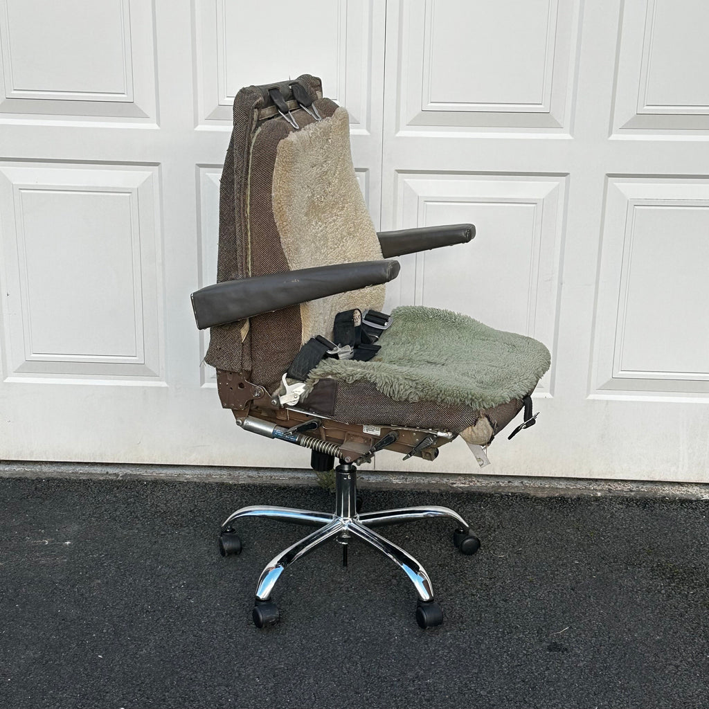 Boeing 767 Cockpit First Observer Jumpseat Upcycled Office Desk Chair Captain Officer