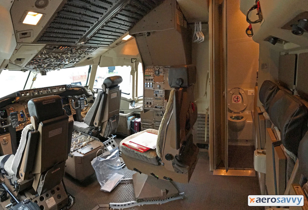 Boeing 767 Cockpit First Observer Jumpseat Upcycled Office Desk Chair Captain Officer