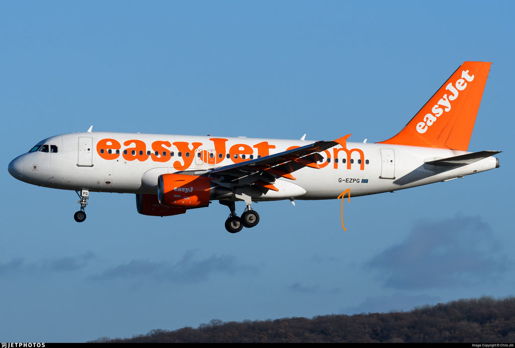 EASYJET G-EZPG Airbus A319 Registration fuselage Cut Airline Aviation Upcycle Boeing Gift Plane Aircraft Aviator