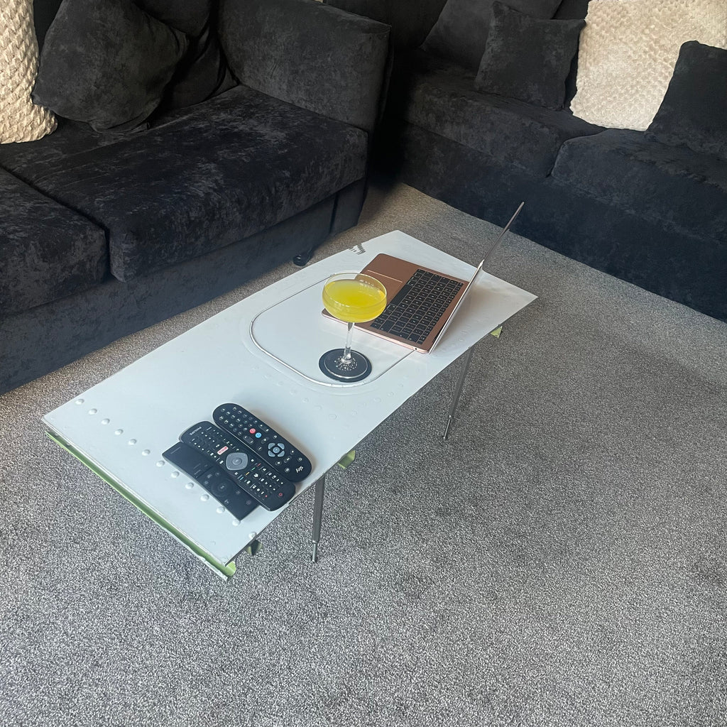 British Airways Boeing 747 G-CIVU Window Cut Coffee Table Fairing Table fuselage Airline Aviation Upcycle Boeing Gift Plane Aircraft Aviator