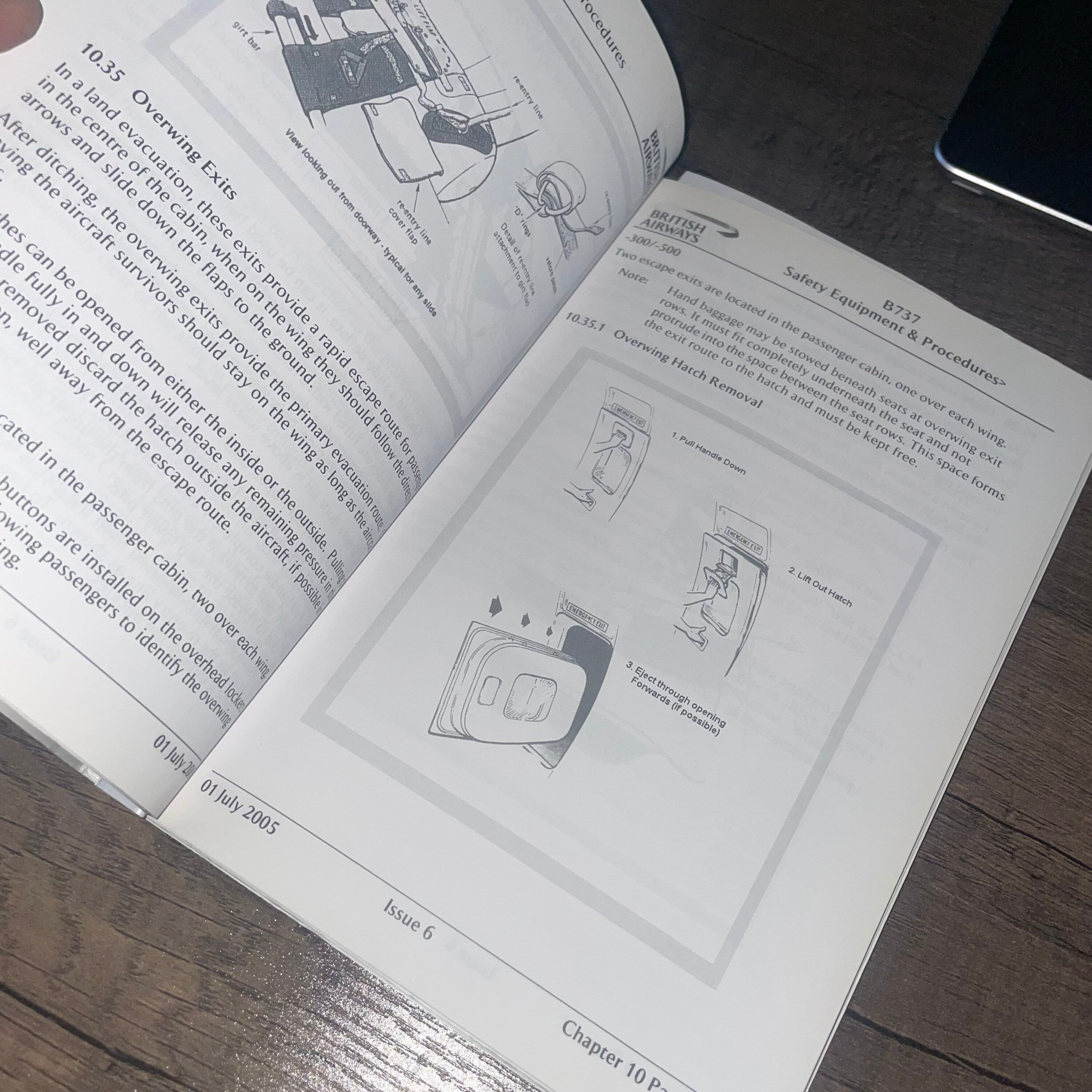British Airways Boeing 737 Safety Equipment Manual Revision Engineering Training Rare Boeing Collectible Airbus