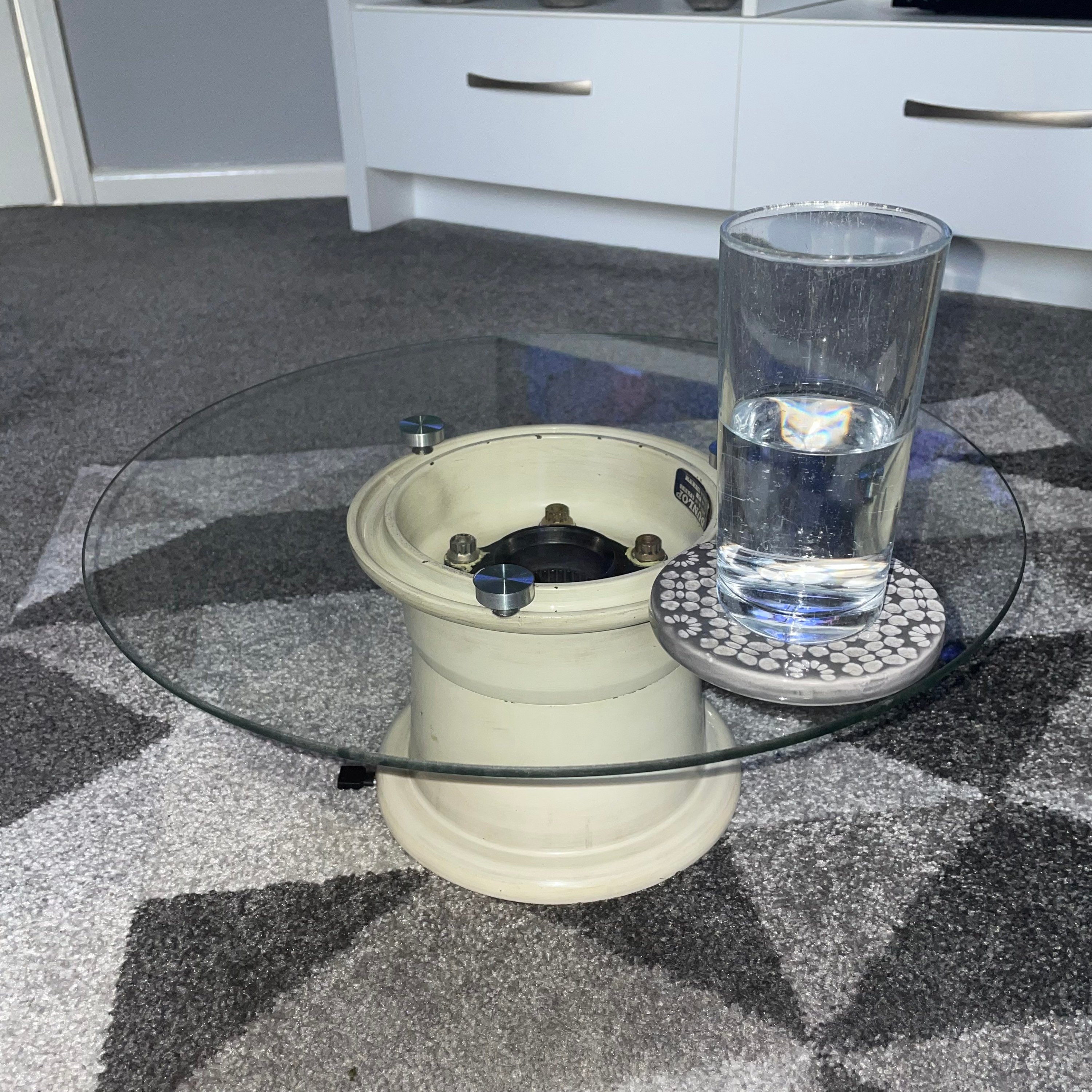 BAE Jetstream T1 Nosewheel Landing Gear Ex MoD. Upcycled Low Level Coffee/Side Table / Laptop Computer Stand