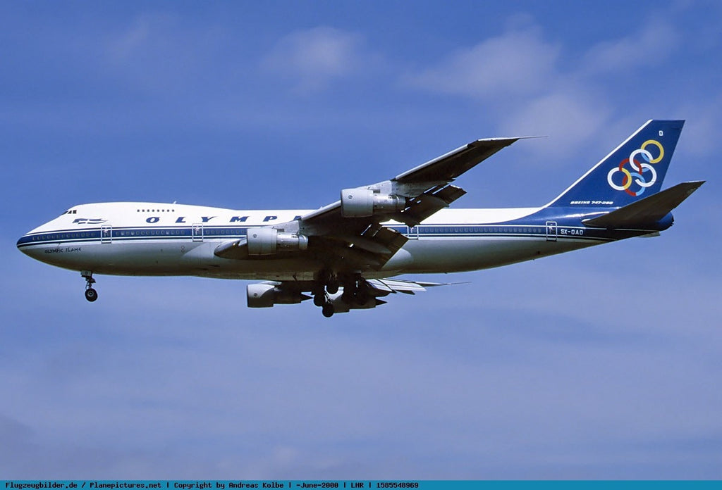 Olympic Airways SX-OAD Boeing 747 Mirror Polished Fuselage Cut Airline Aviation Upcycle Boeing Gift Plane Aircraft Aviator  n188ua