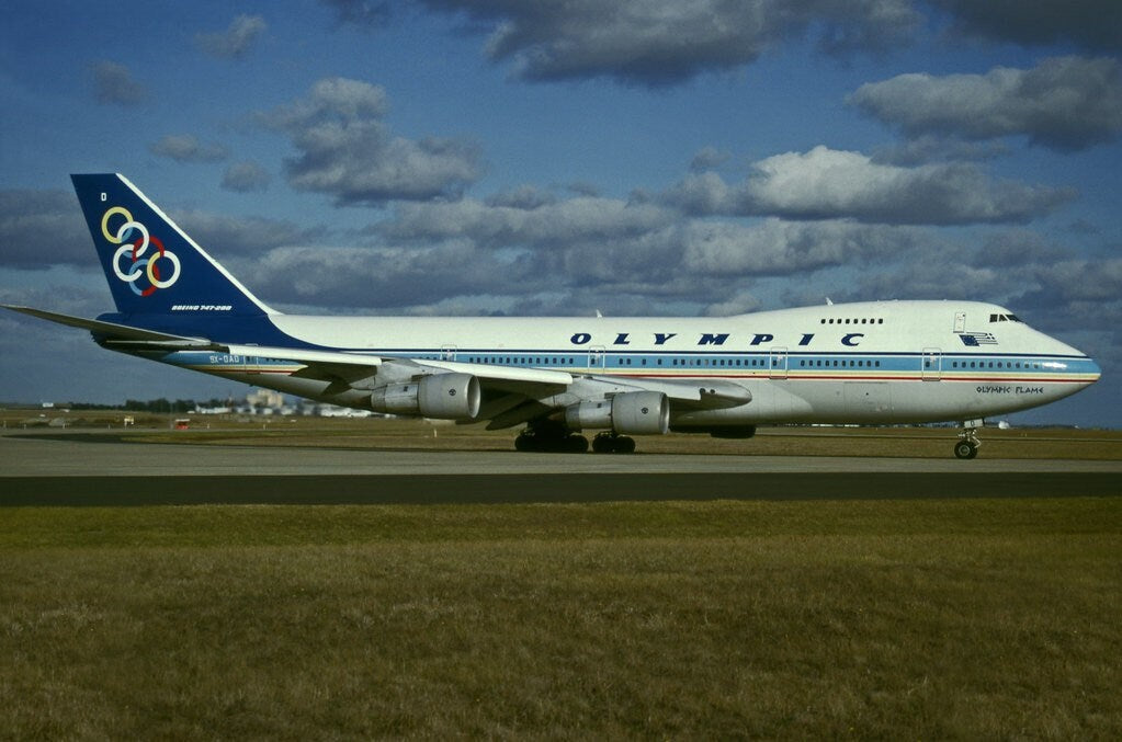Olympic Airways SX-OAD Boeing 747 Mirror Polished Fuselage Cut Airline Aviation Upcycle Boeing Gift Plane Aircraft Aviator  n188ua