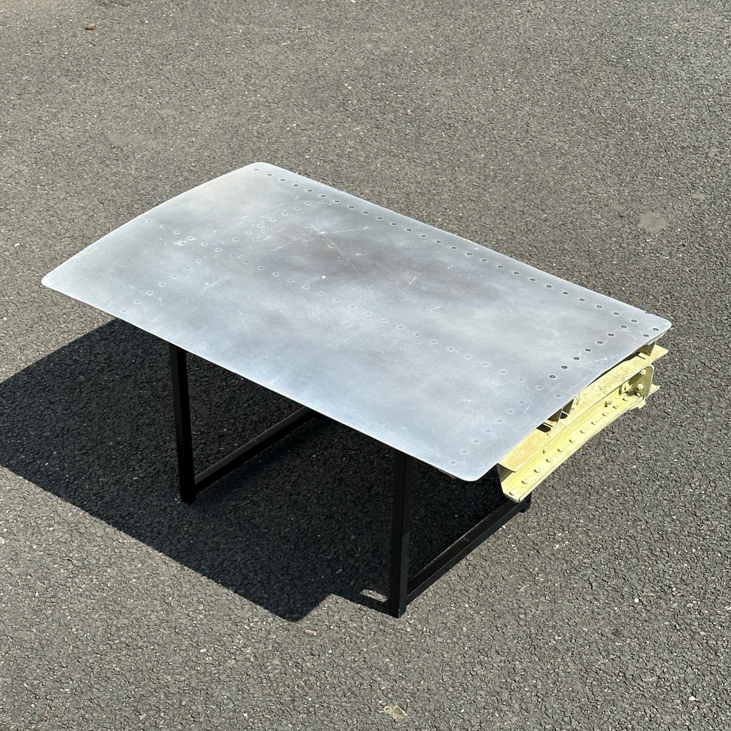 Aircraft fuselage rivetted skin fuselage Cut Coffee Table Airline Aviation Upcycle Boeing Gift Plane Aircraft Aviator