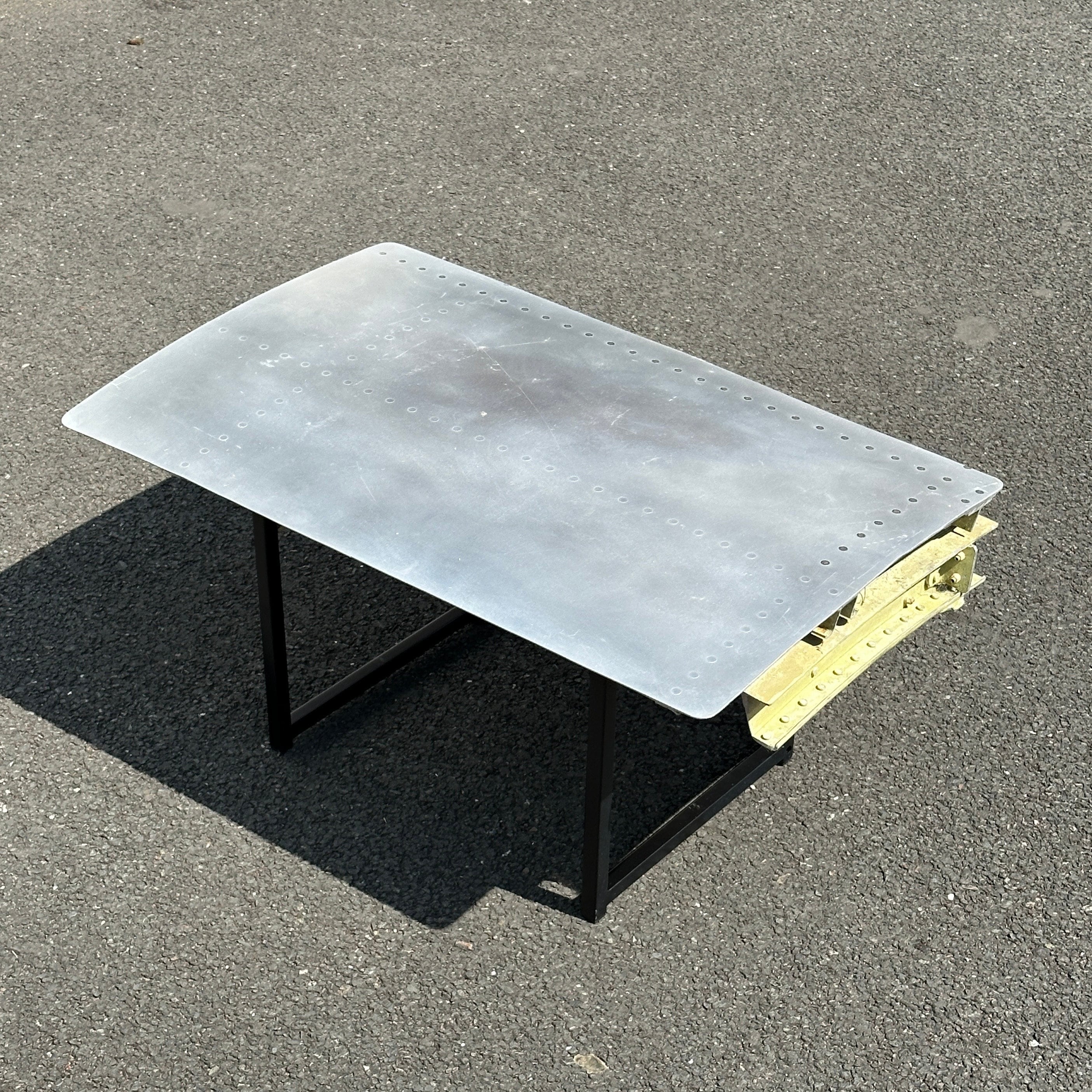 Aircraft fuselage rivetted skin fuselage Cut Coffee Table Airline Aviation Upcycle Boeing Gift Plane Aircraft Aviator