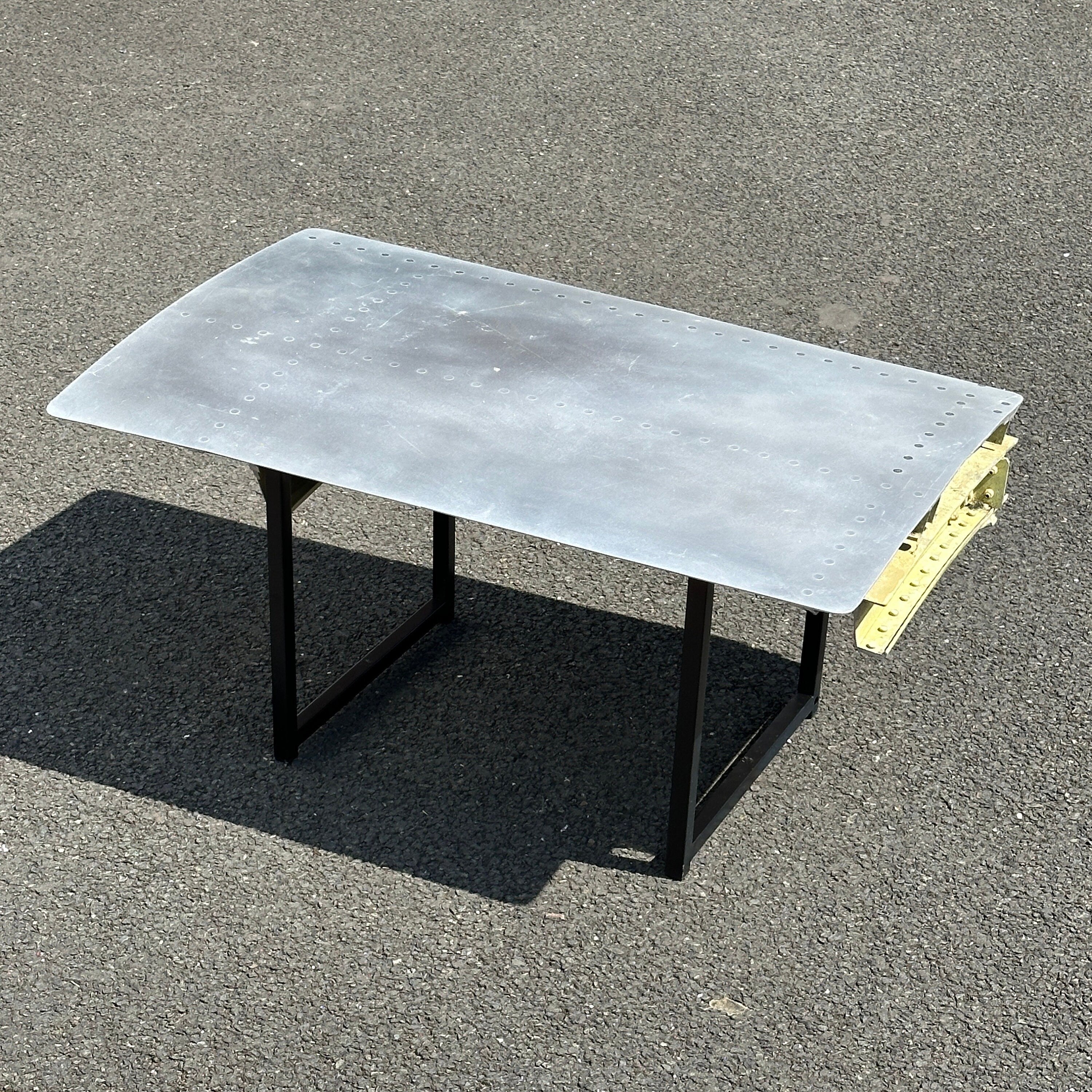 Aircraft fuselage rivetted skin fuselage Cut Coffee Table Airline Aviation Upcycle Boeing Gift Plane Aircraft Aviator
