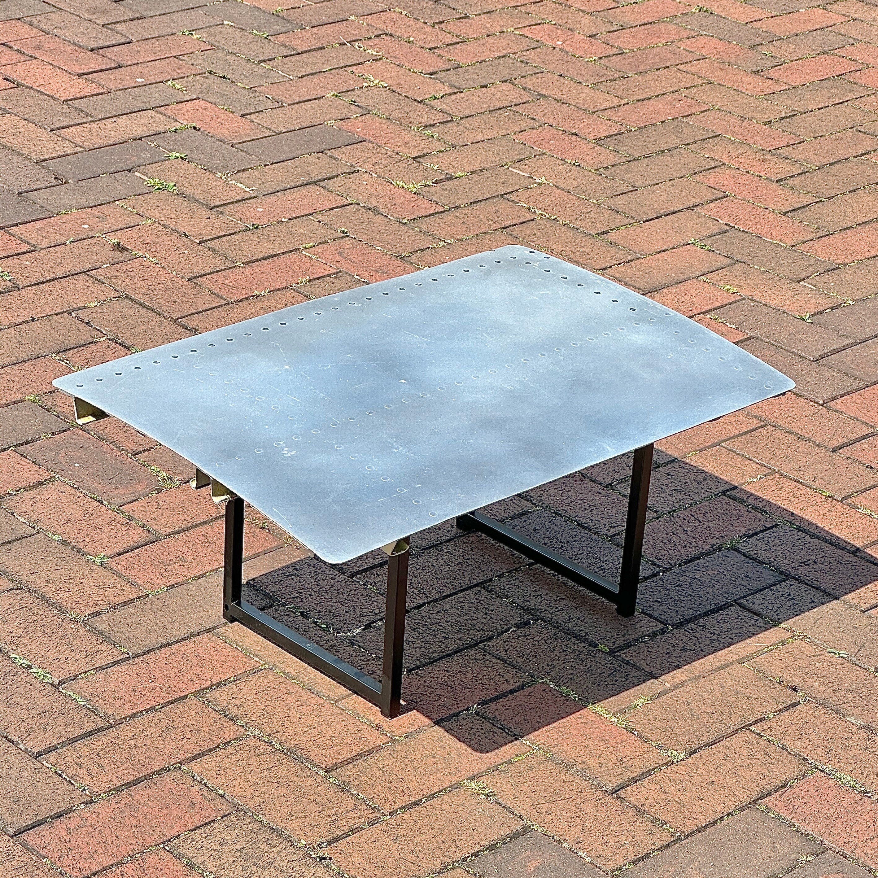 Aircraft fuselage rivetted skin fuselage Cut Coffee Table Airline Aviation Upcycle Boeing Gift Plane Aircraft Aviator