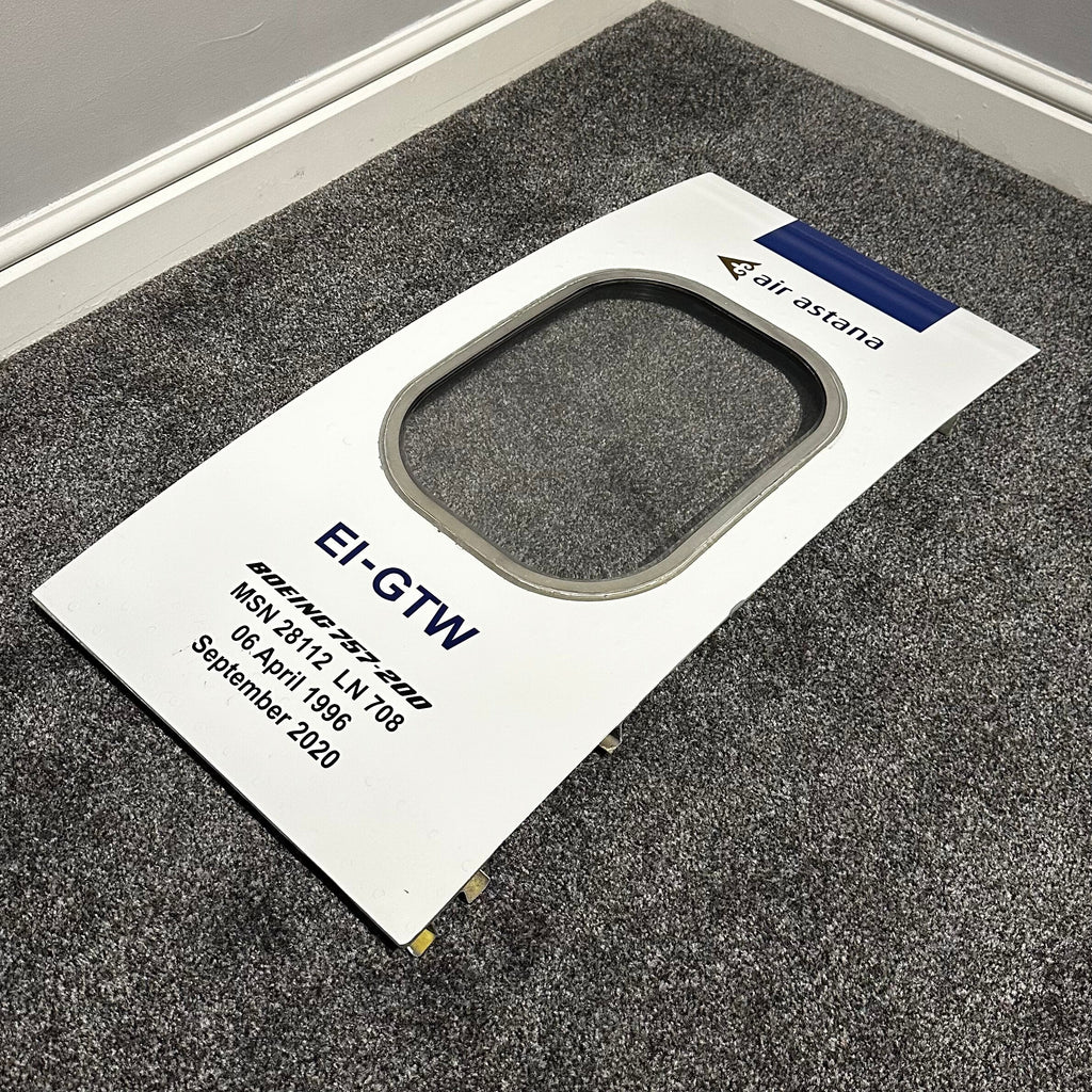 Air Astana EI-GTW Boeing 757 Window fuselage Cut Airline Aviation Upcycle Boeing Gift Plane Aircraft Aviator