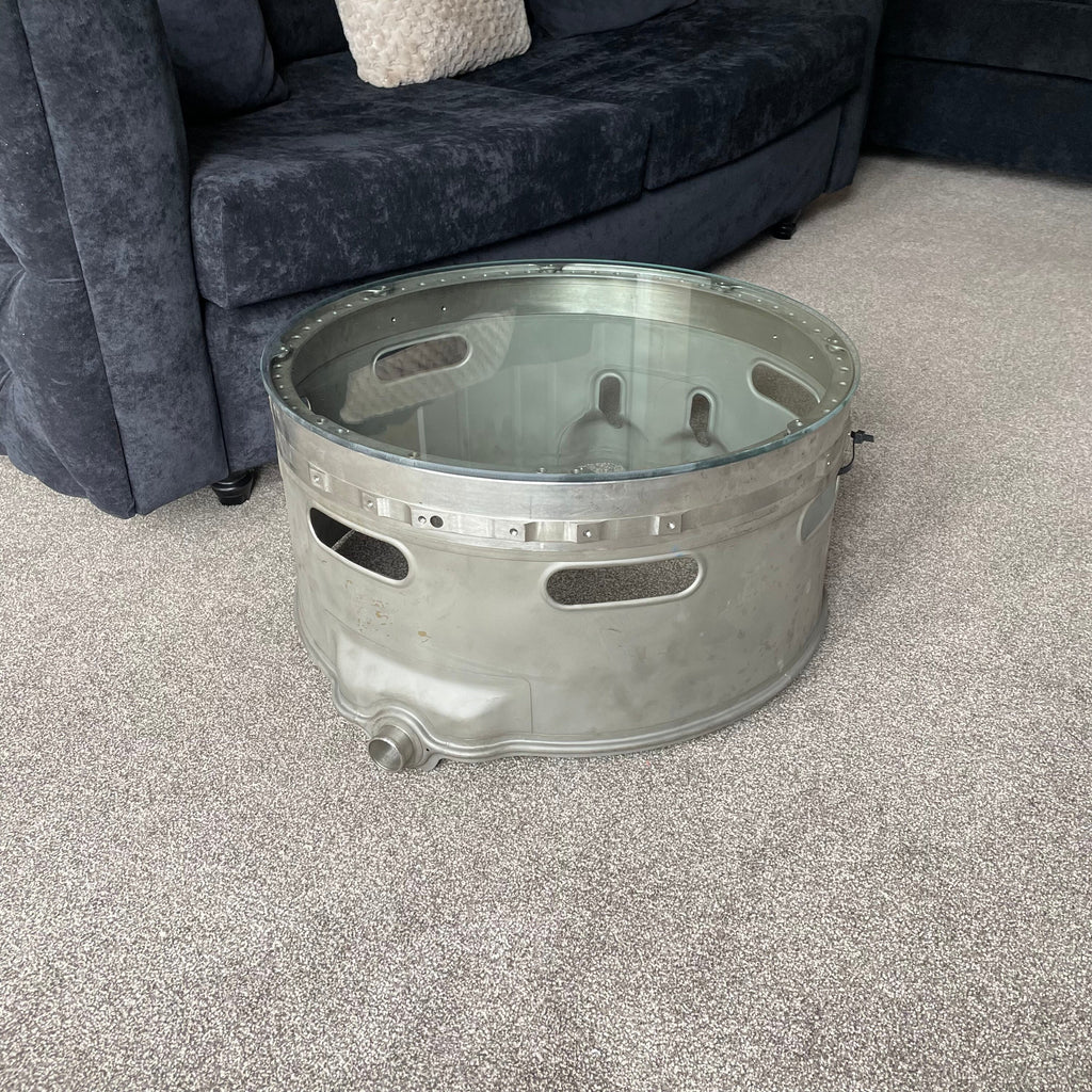 Rolls Royce Dart Jet Engine Cowling Casing Upcycled Coffee/Side Table RAF MOD Viscount Vickers