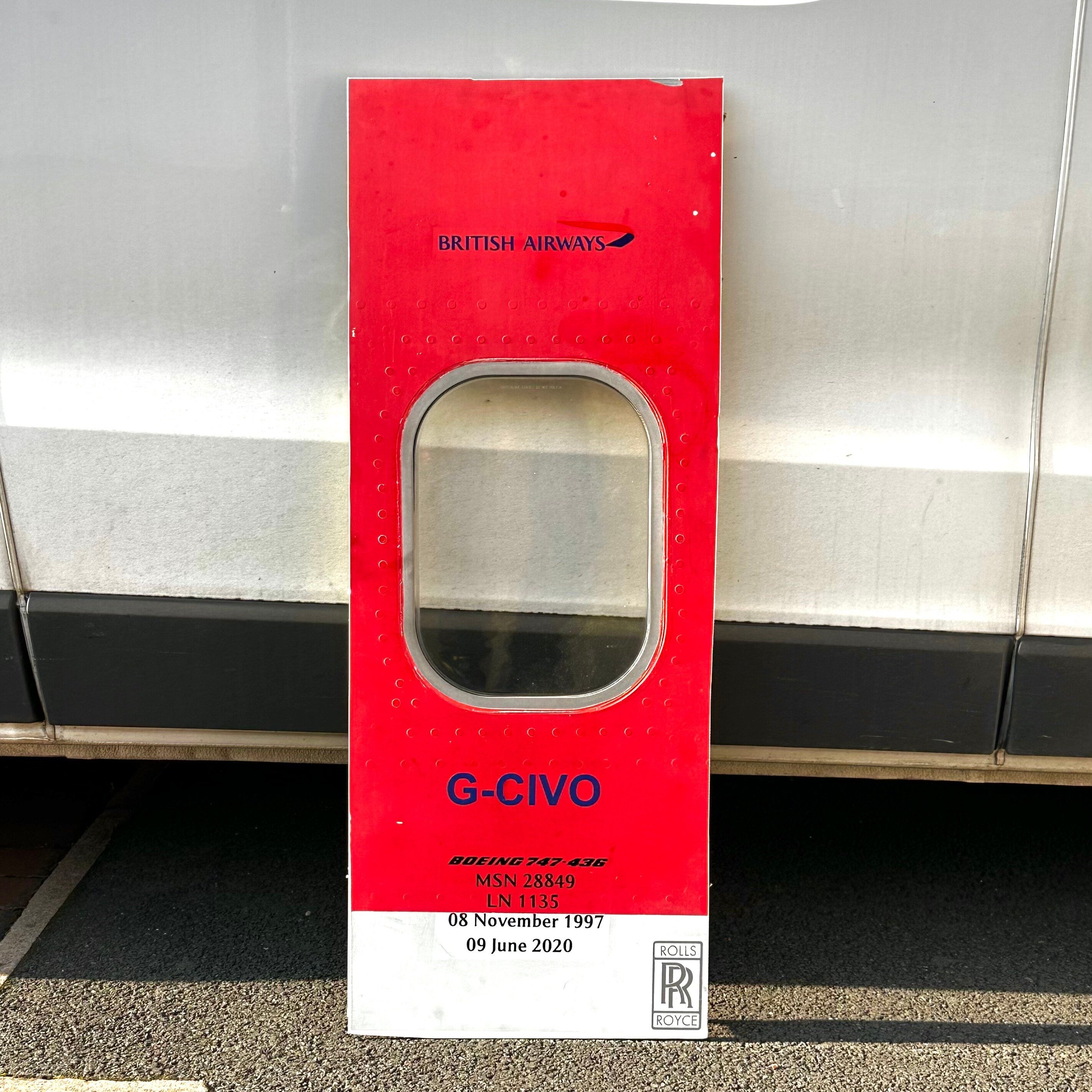 British Airways G-CIVO Boeing 747 Upper Deck Window fuselage Cut Airline Aviation Upcycle Boeing Gift Plane Aircraft Aviator Jumbo