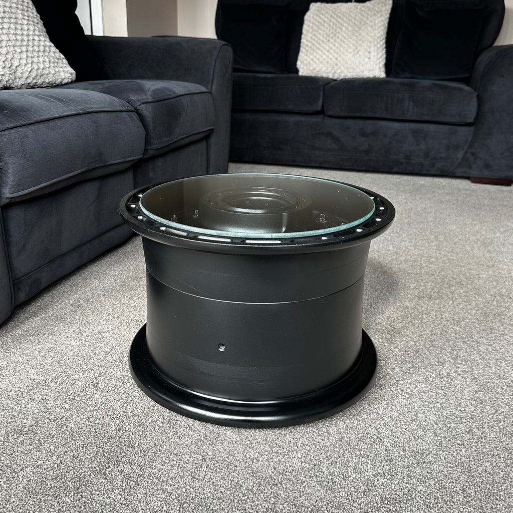 Bae 146 Aircraft Main Wheel Landing Gear Coffee Side Table With Bearings Upcycled airbus boeing speedbird concorde raf mod