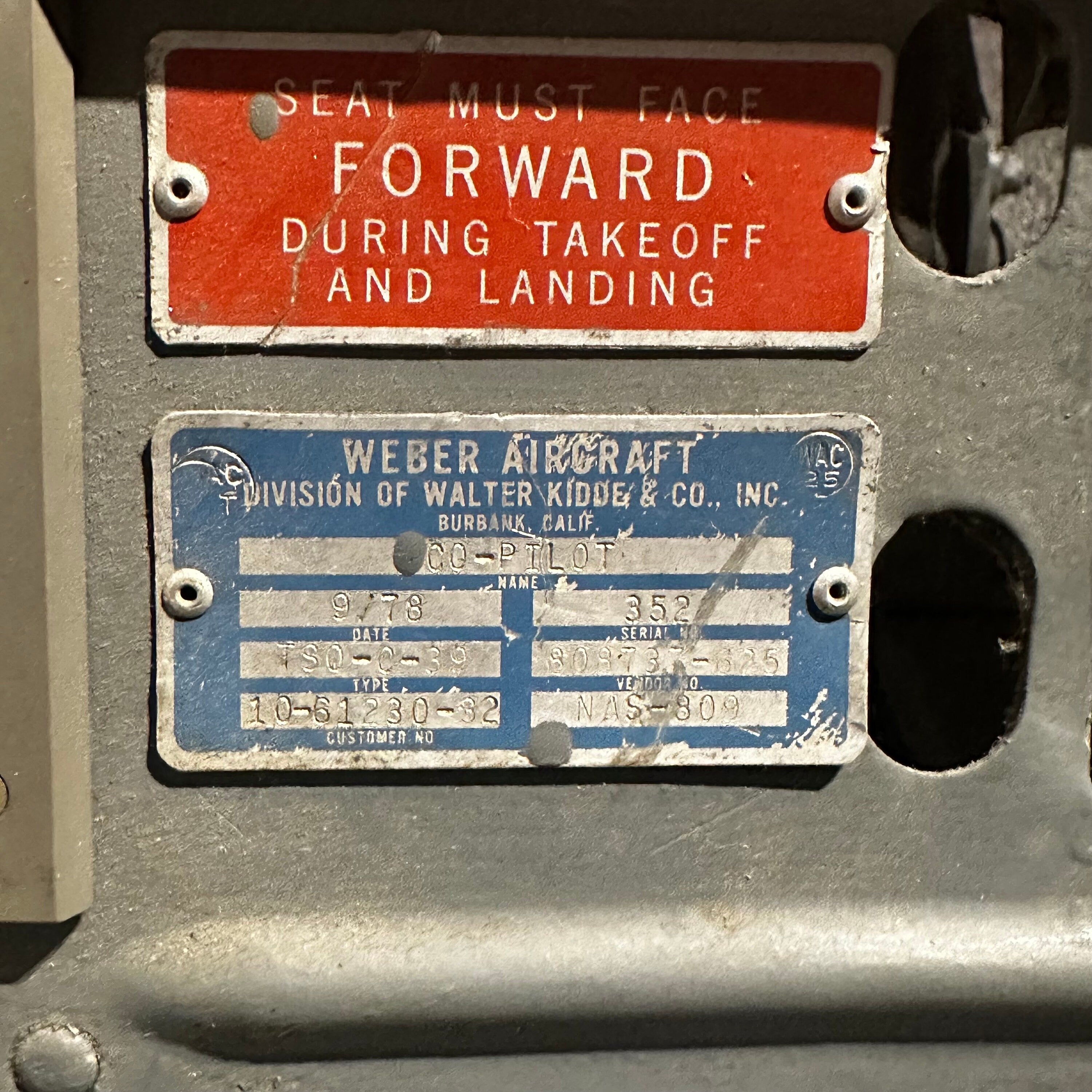 Boeing 737 Weber First Officer Co Pilot Seat Cockpit Upcycled Office Desk Chair Classic Southwest