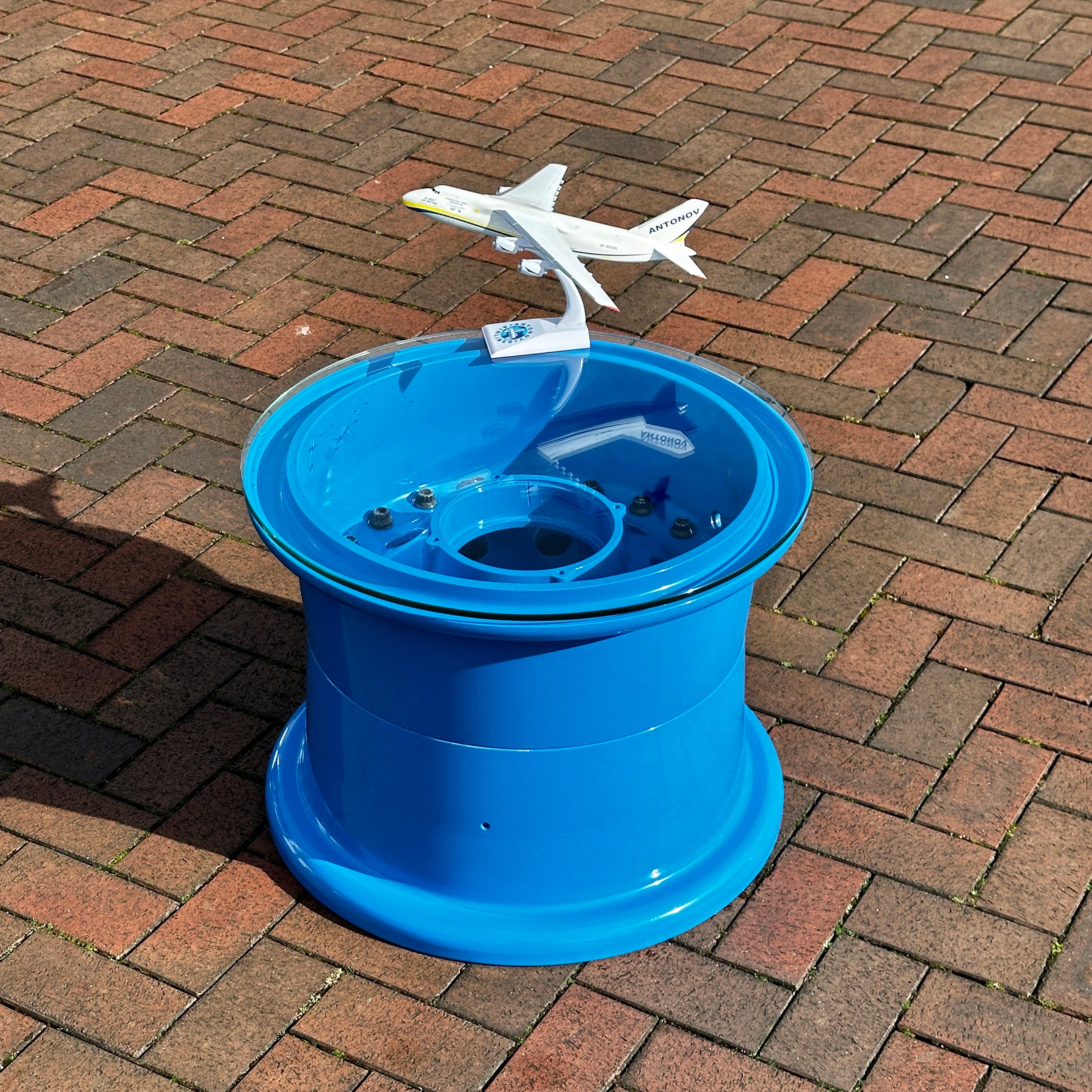 Antonov Airlines An-124 Ruslan x Main Wheel Fast & Furious 6 Prop Coffee table Upcycled airbus boeing speedbird concorde raf mod