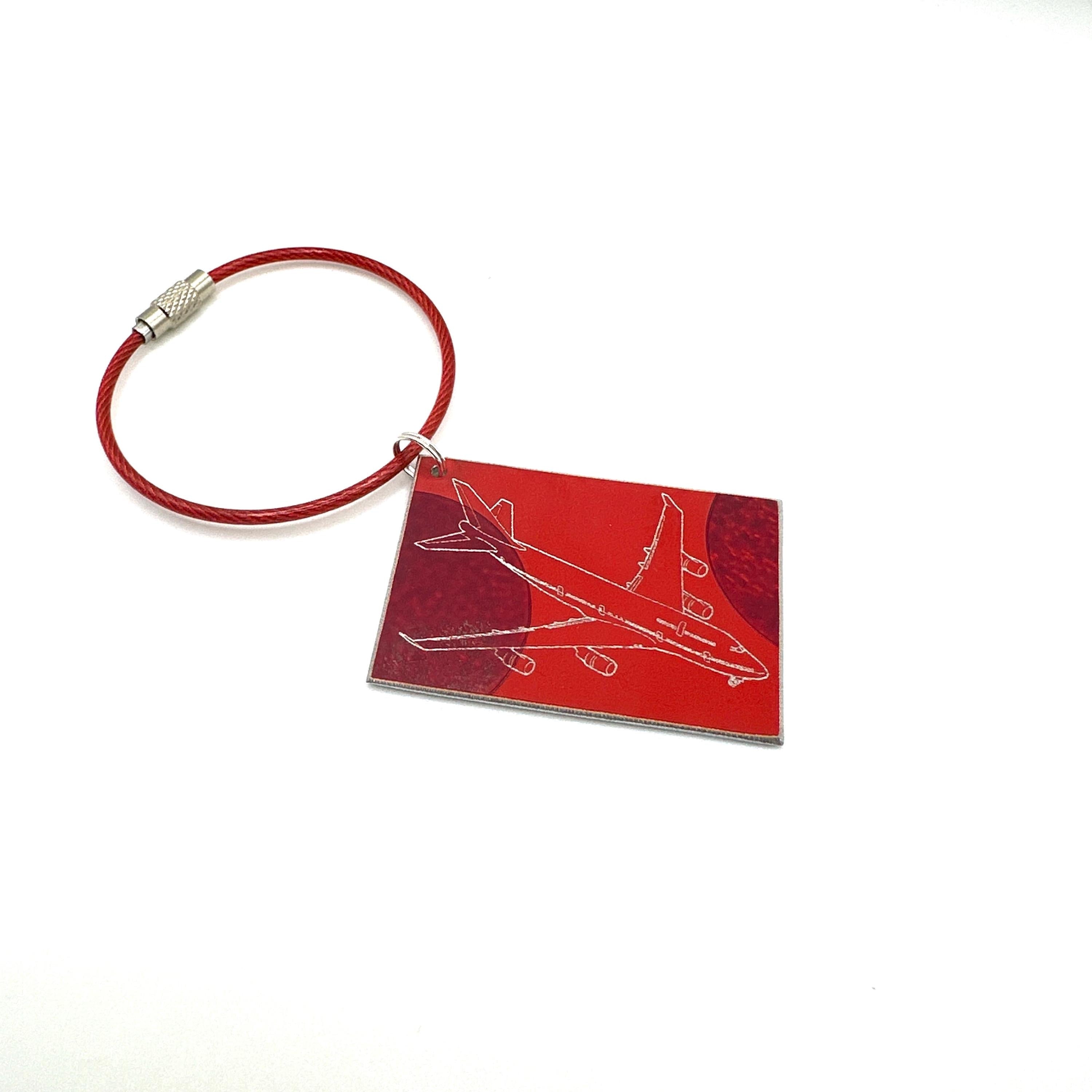British Airways Boeing 747 G-CIVO Tail Cut Luggage Tag Keychain Keyring concorde Collectible Airbus memorabilia Pilot gift engraved CSD