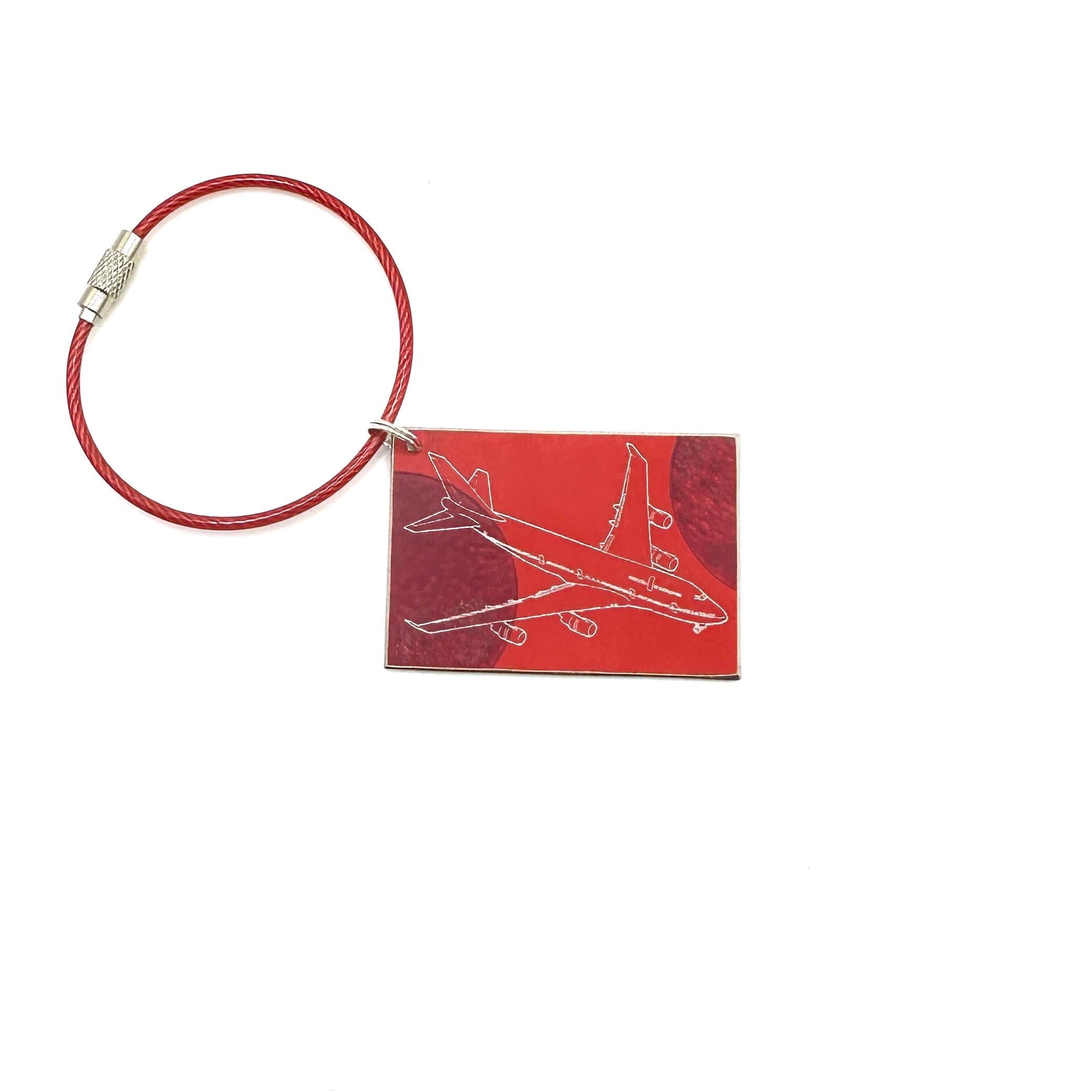 British Airways Boeing 747 G-CIVO Tail Cut Luggage Tag Keychain Keyring concorde Collectible Airbus memorabilia Pilot gift engraved CSD