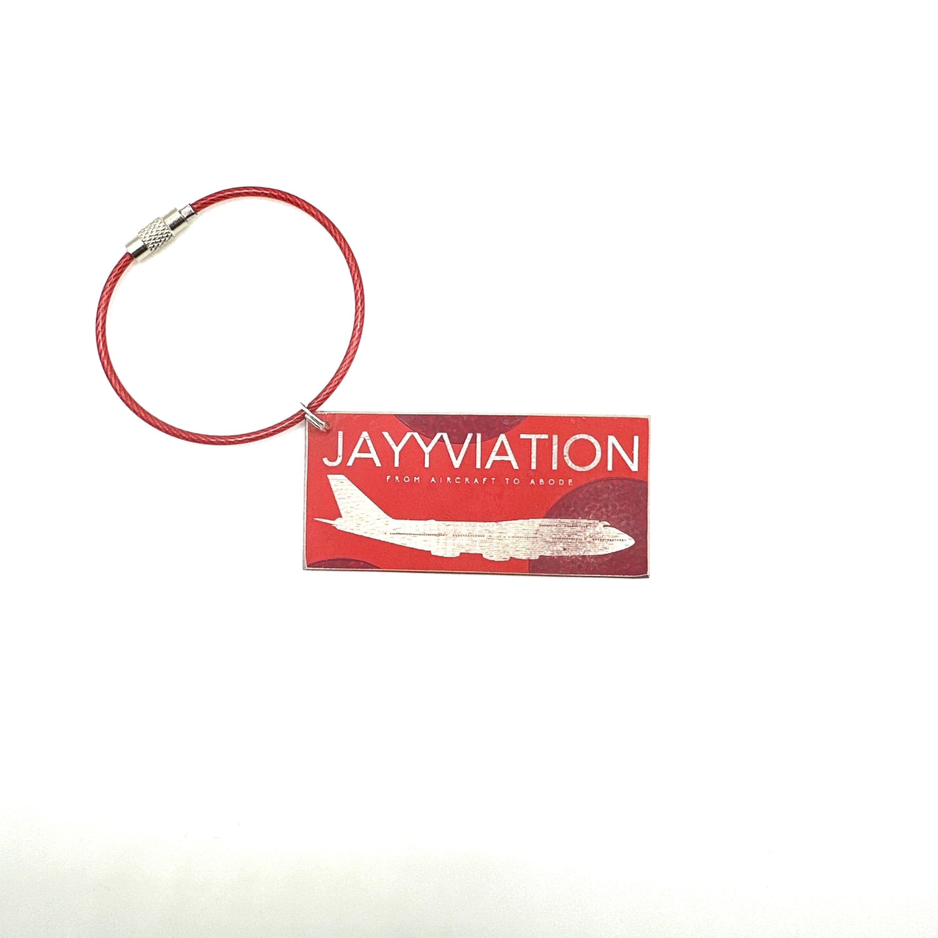 Jayyviation British Airways Boeing 747 G-CIVO Tail Cut Luggage Tag Keychain Keyring Collectible Airbus memorabilia Pilot gift engraved