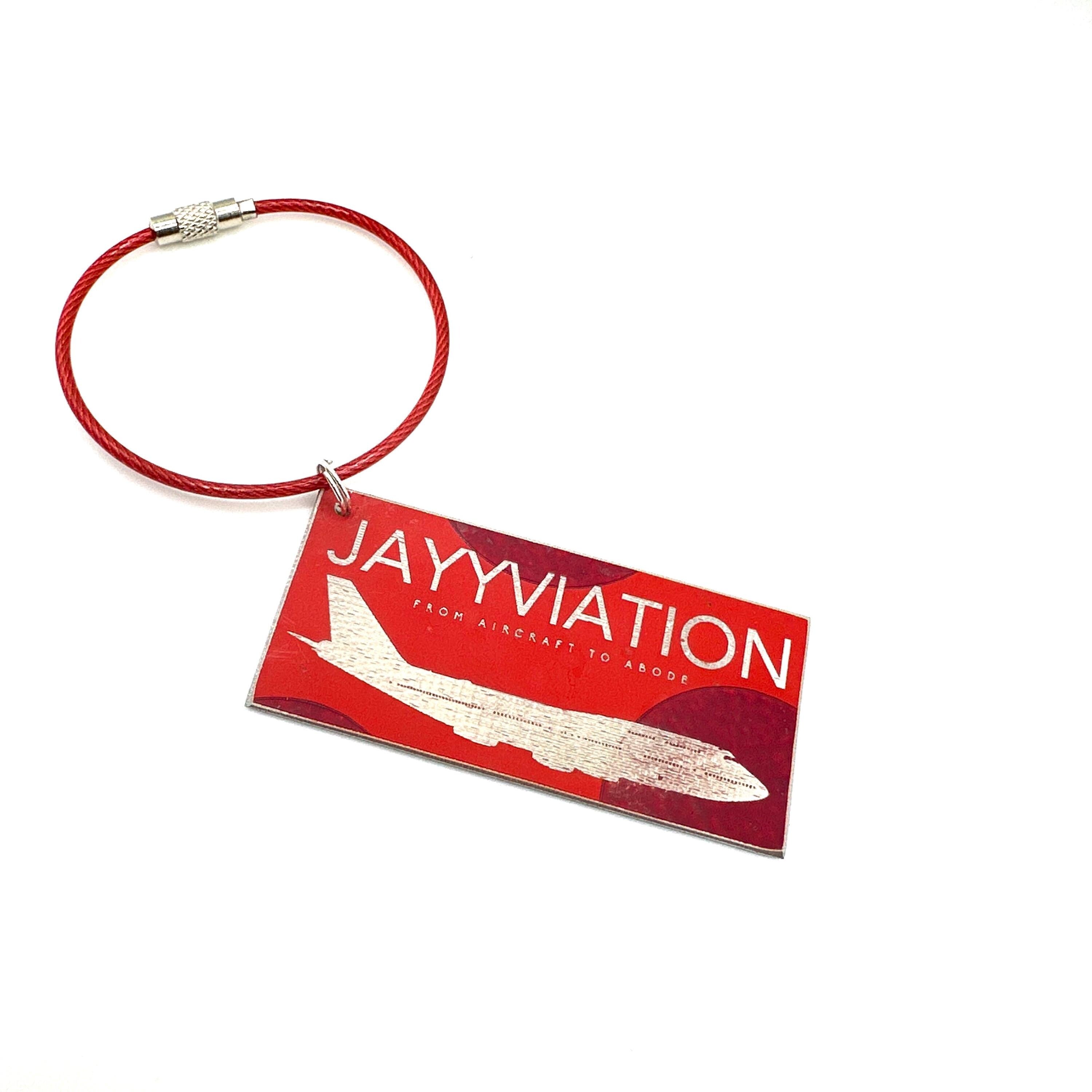 Jayyviation British Airways Boeing 747 G-CIVO Tail Cut Luggage Tag Keychain Keyring Collectible Airbus memorabilia Pilot gift engraved