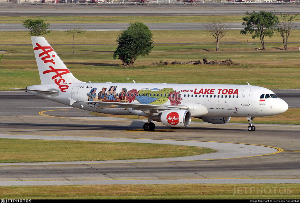 Air Asia Airasia Airbus A320 A320-200 PK-AZR Indonesia Lake Toba Livery Special Paint OWE Door Upcycled A321 Crew Decal sticker Printed lux