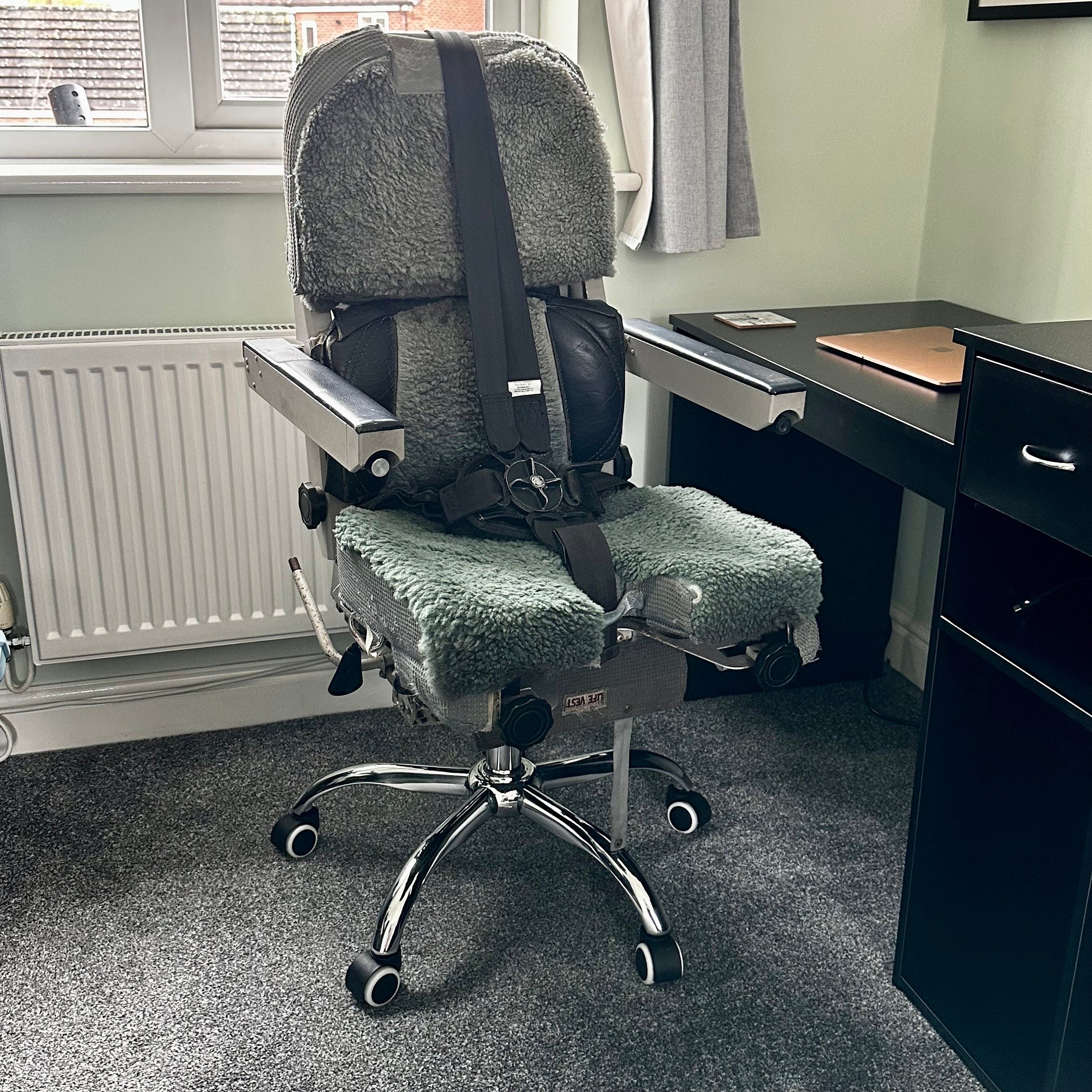 Eastern Airways G-CIHD Captains Cockpit Seat Upcycled Office Desk Chair