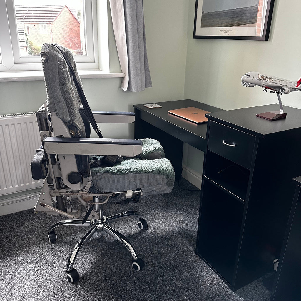 Eastern Airways G-CIHD Captains Cockpit Seat Upcycled Office Desk Chair