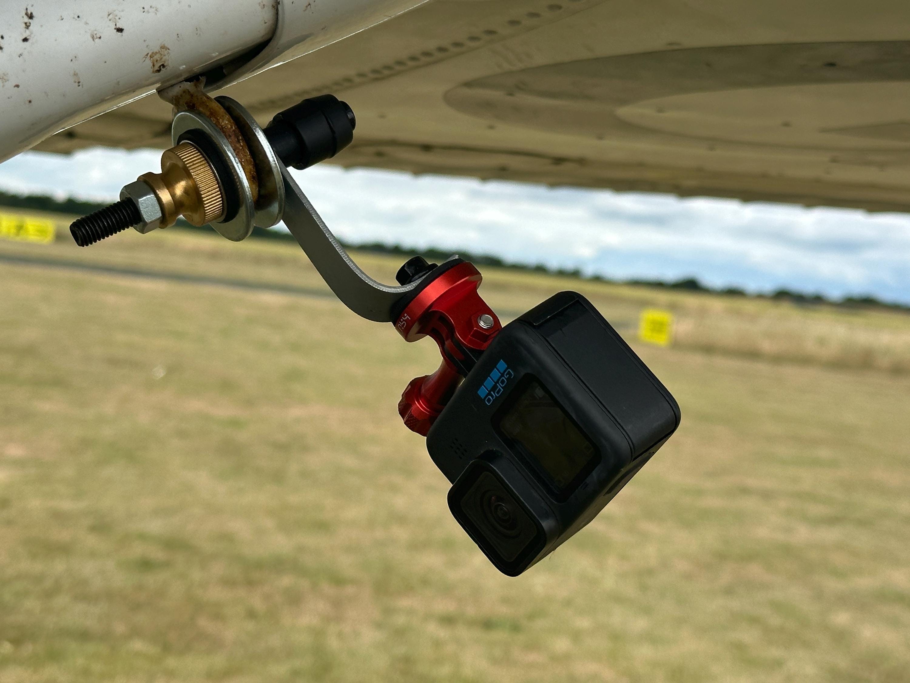 Airplane Gopro Camera External Mount Tie Down Loop Bolt Secure Accessories Pilot Aviator Cessna Piper C152 C172 PA28 PA38 Hero11 Hero12 Easy