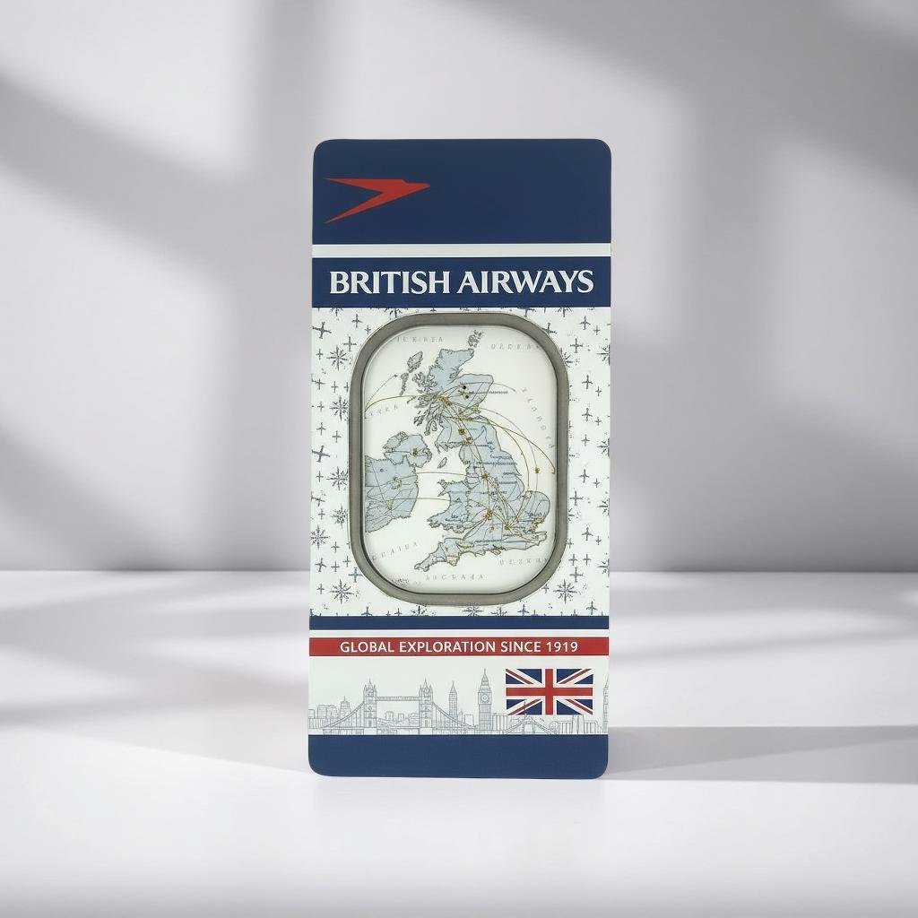 Hand Painted CustomBritish Airways  Retro Boeing 747 Window fuselage Cut Airline Aviation Upcycle Boeing Gift Plane Aircraft Aviator